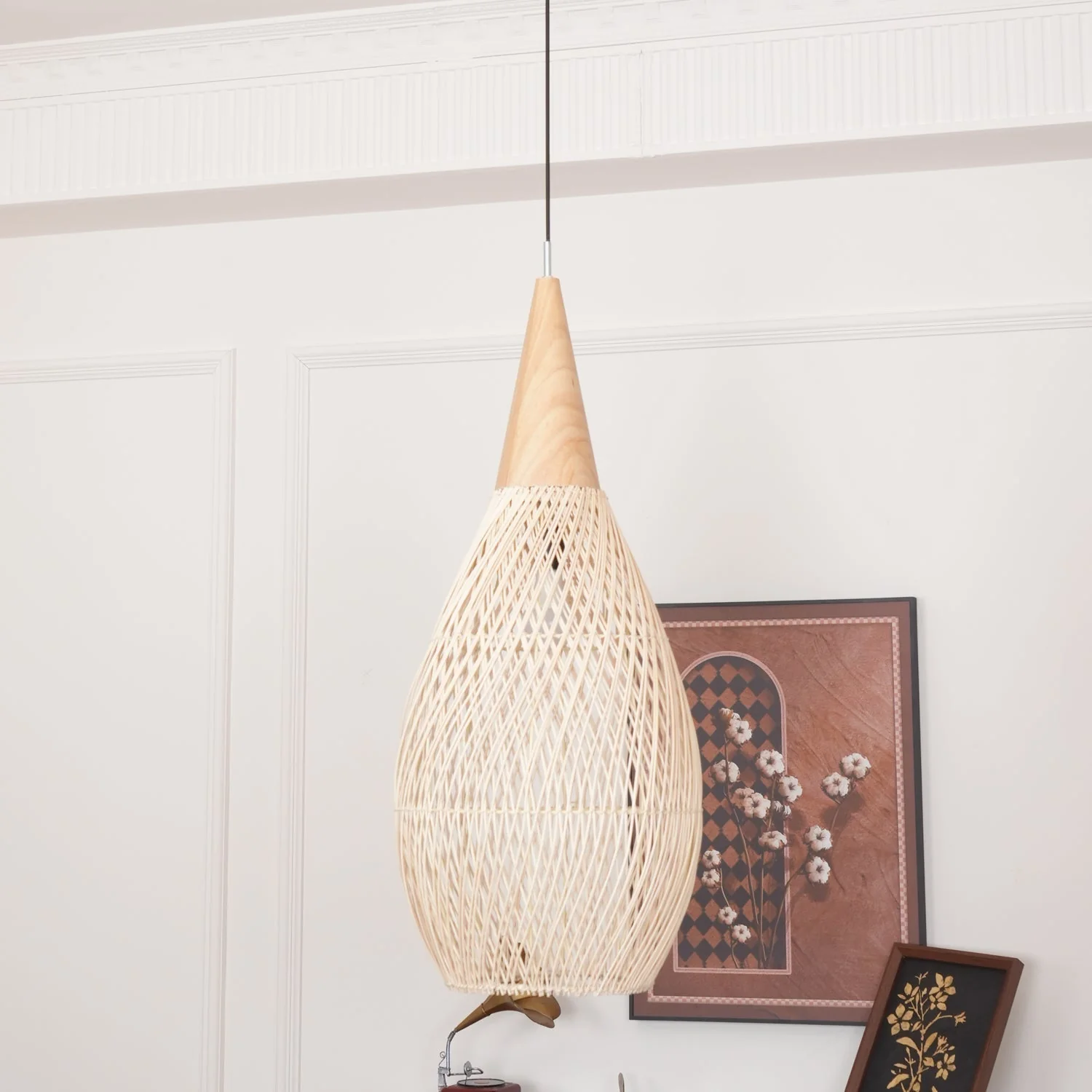 Solavn Rattan Wood Pendant Lamp - Image 105
