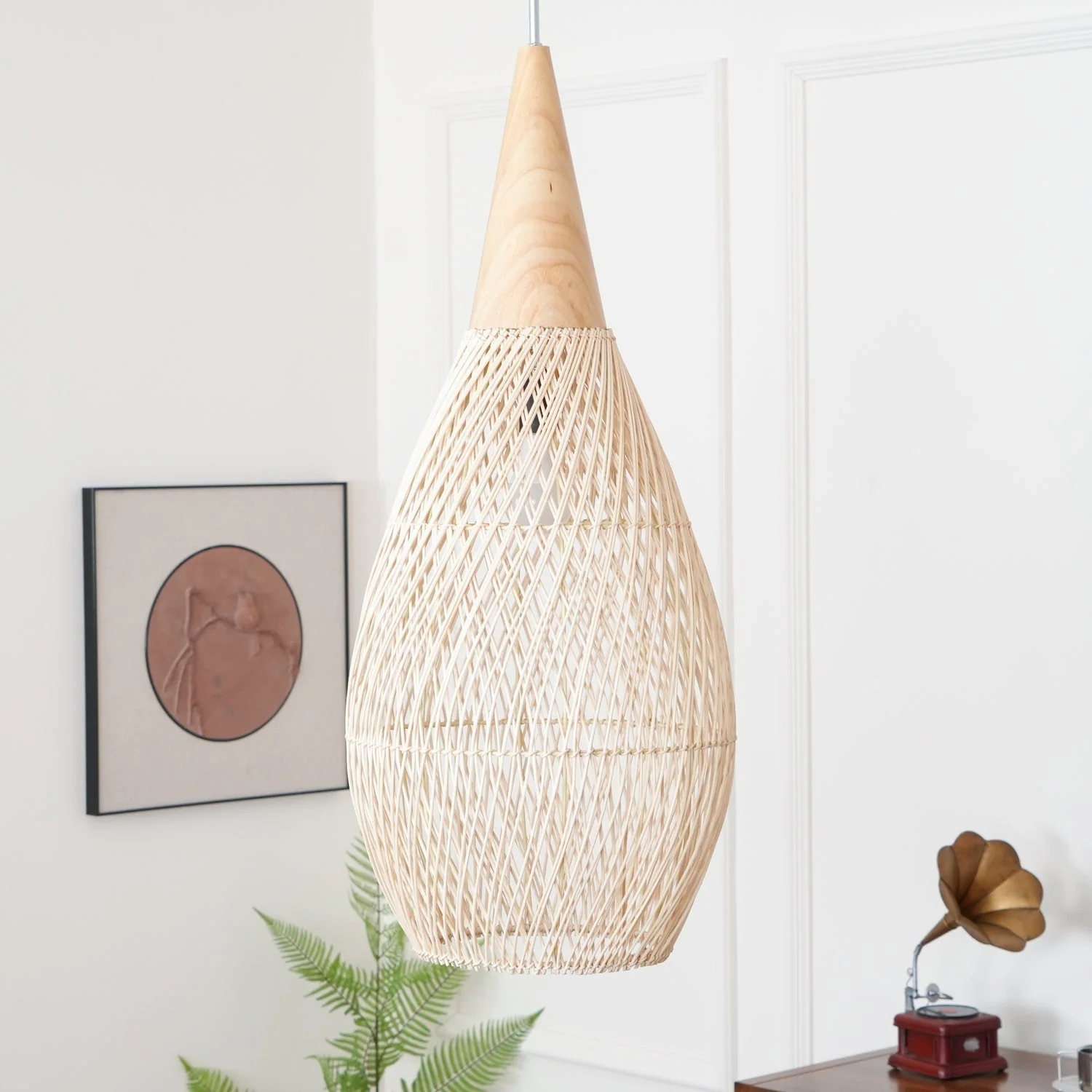 Solavn Rattan Wood Pendant Lamp - Image 110