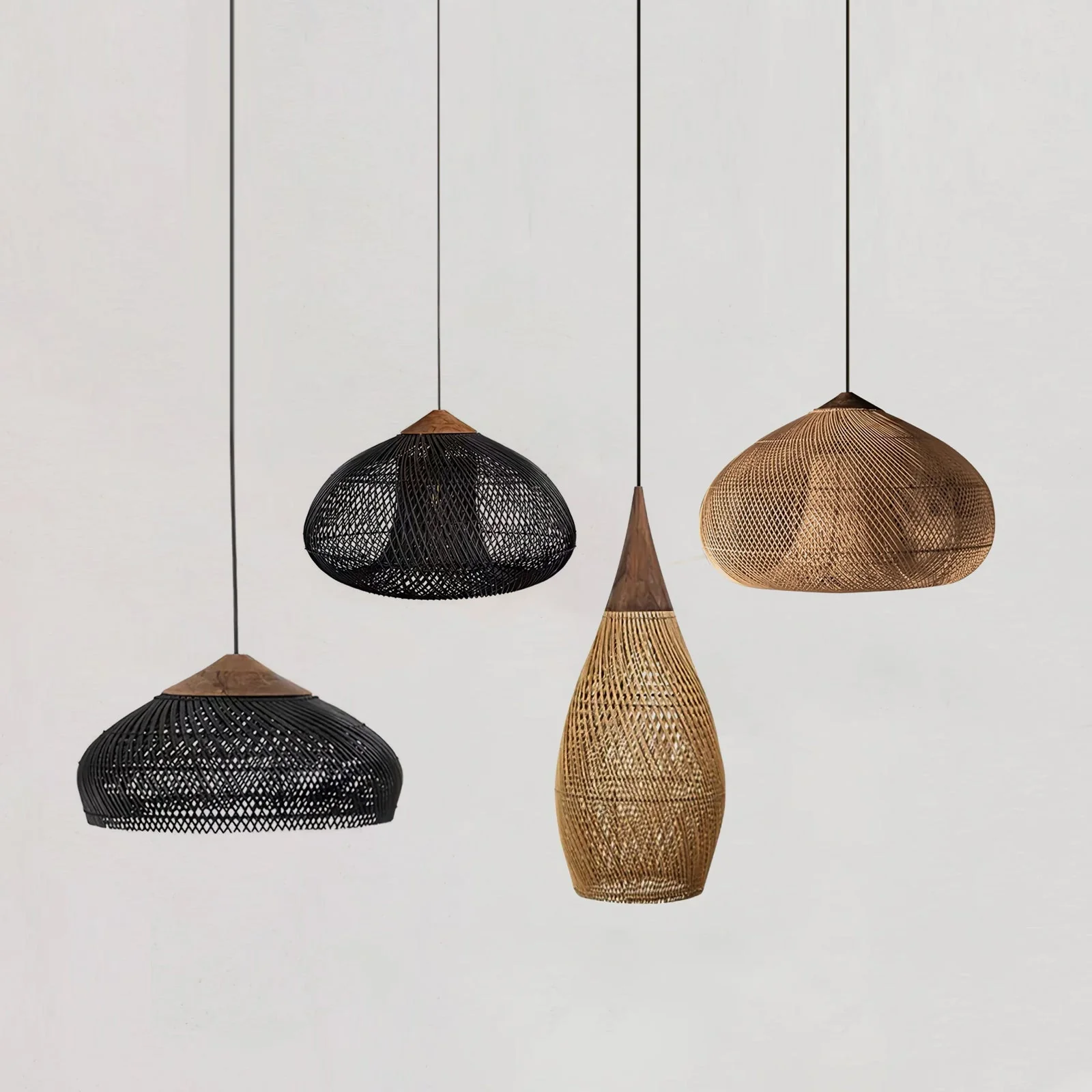 Solavn Rattan Wood Pendant Lamp - Image 112