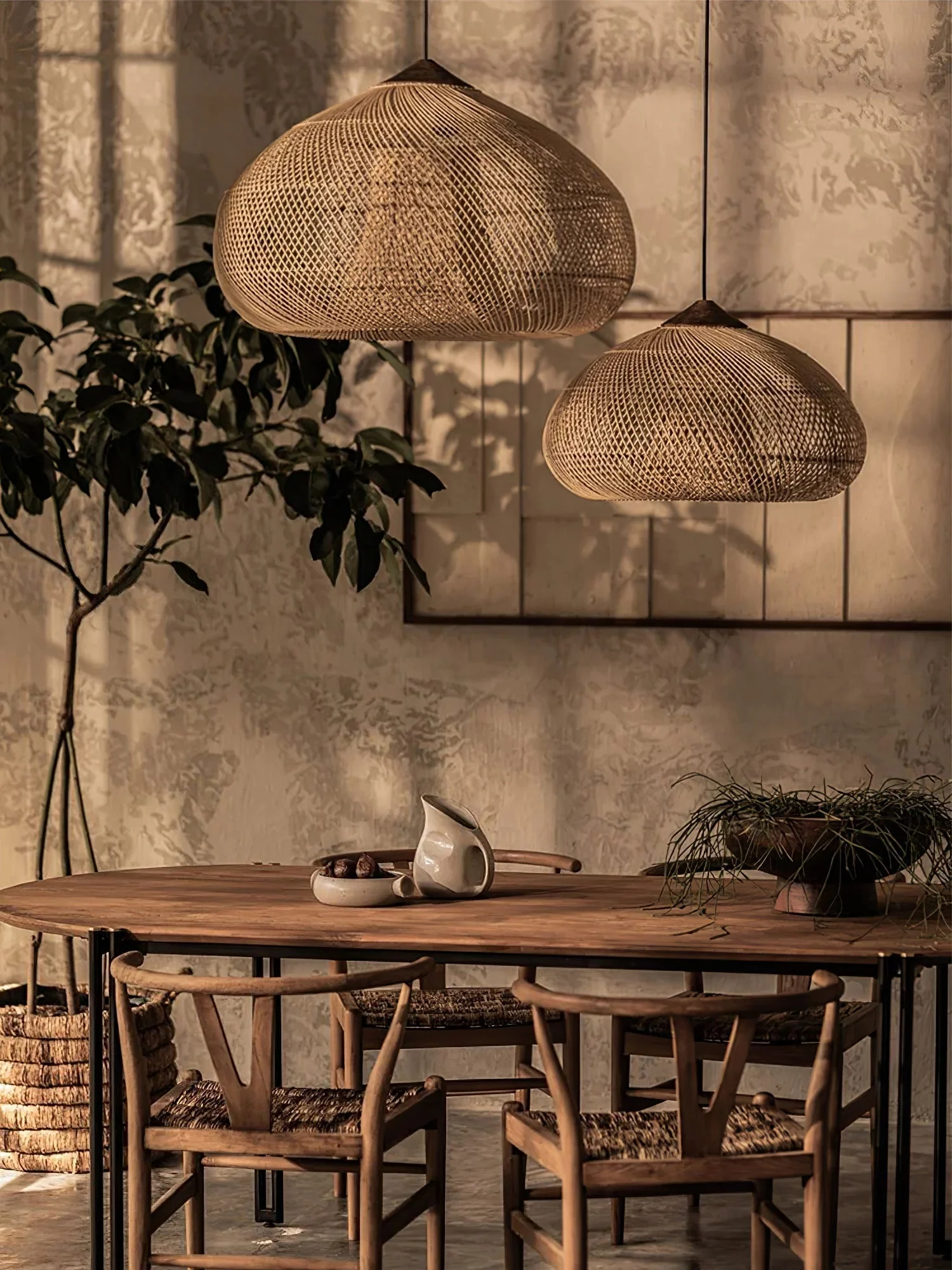 Solavn Rattan Wood Pendant Lamp - Image 45
