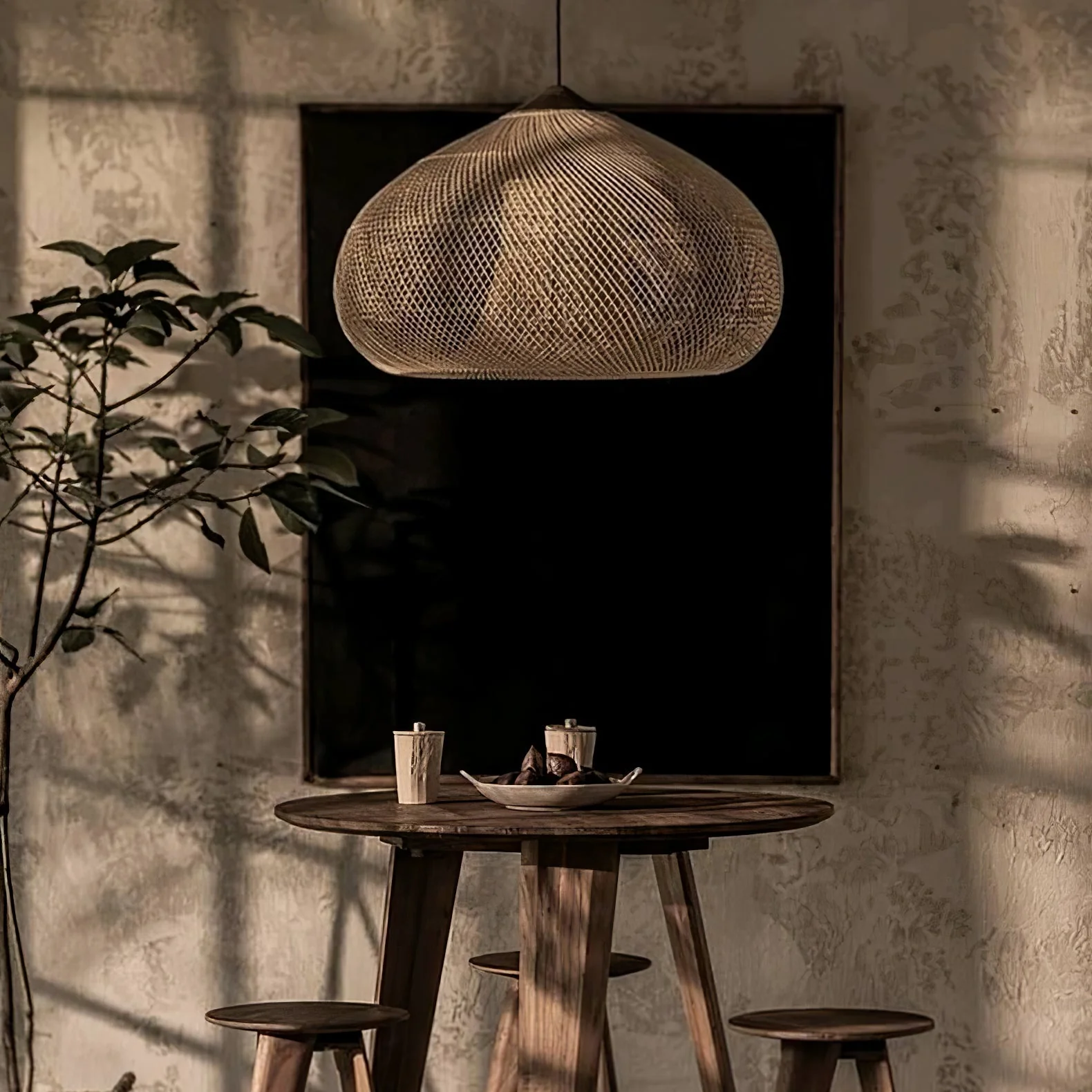 Solavn Rattan Wood Pendant Lamp - Image 46