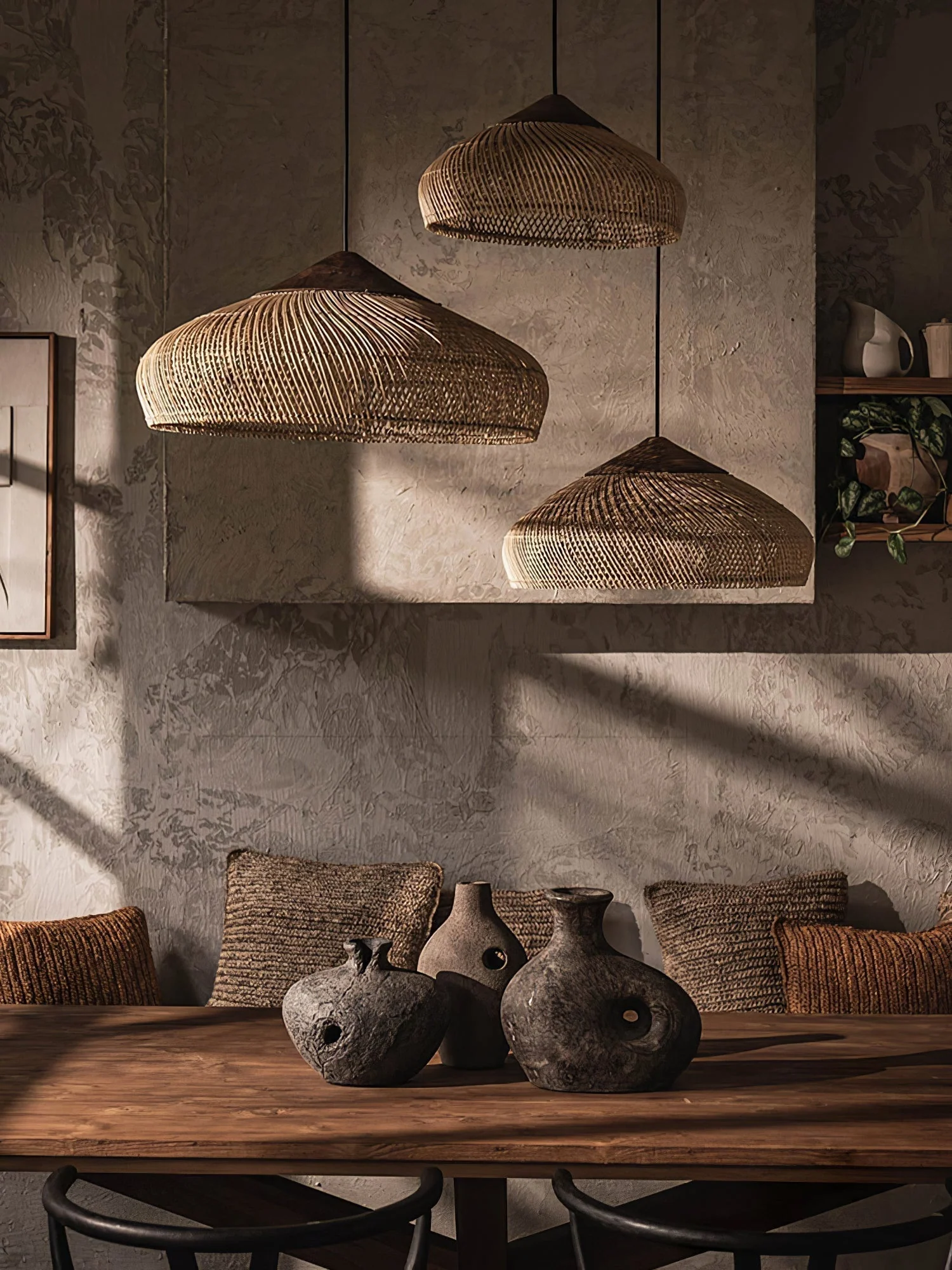 Solavn Rattan Wood Pendant Lamp - Image 63