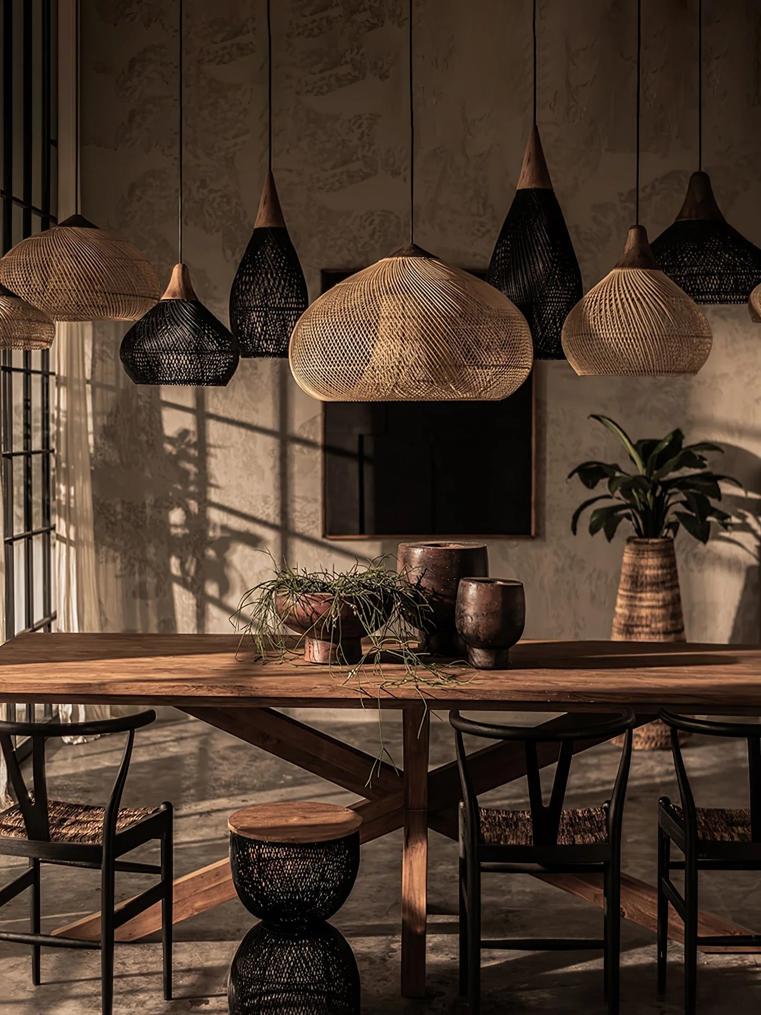 Solavn Rattan Wood Pendant Lamp - Image 77