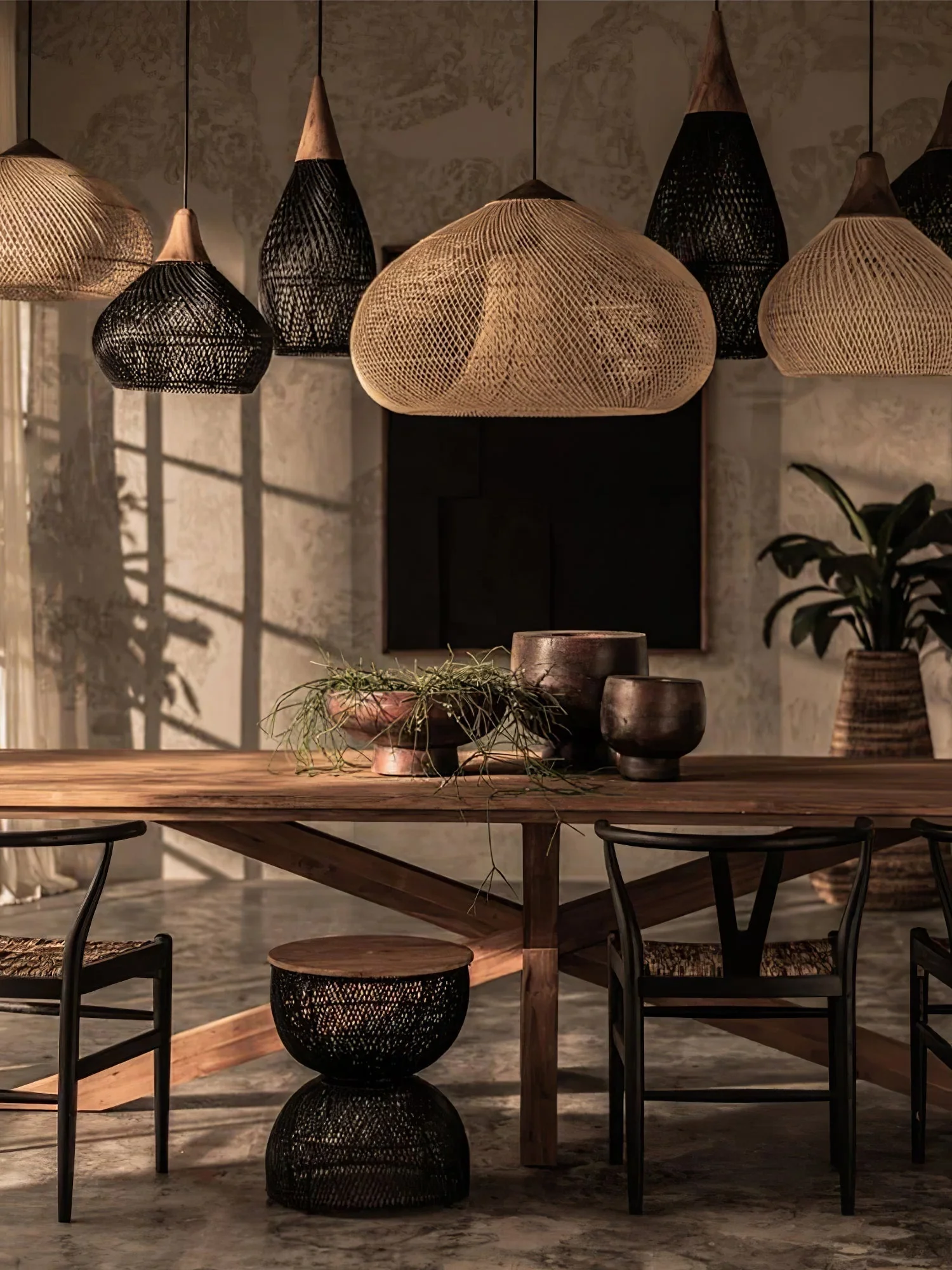 Solavn Rattan Wood Pendant Lamp - Image 82