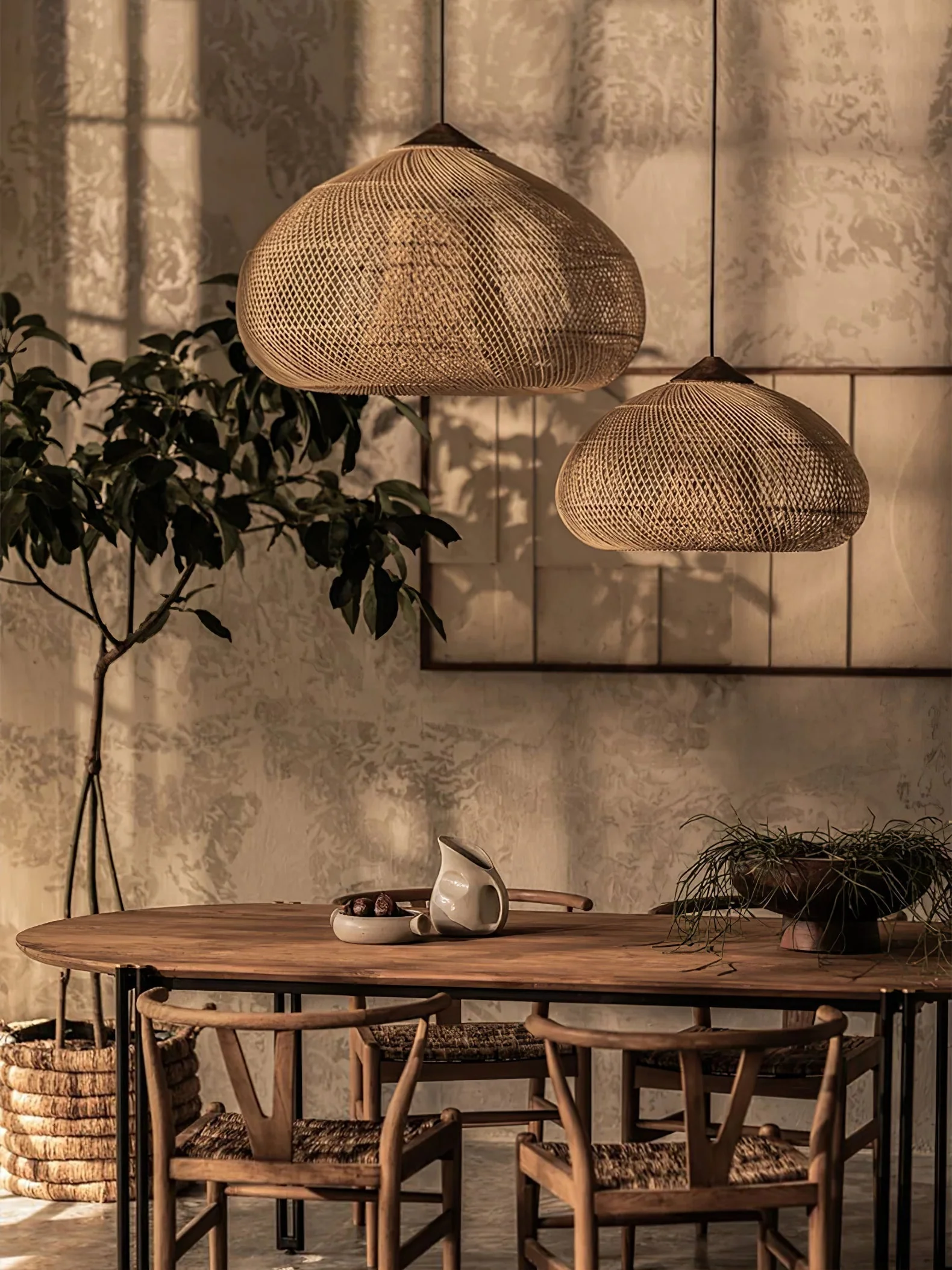 Solavn Rattan Wood Pendant Lamp - Image 83