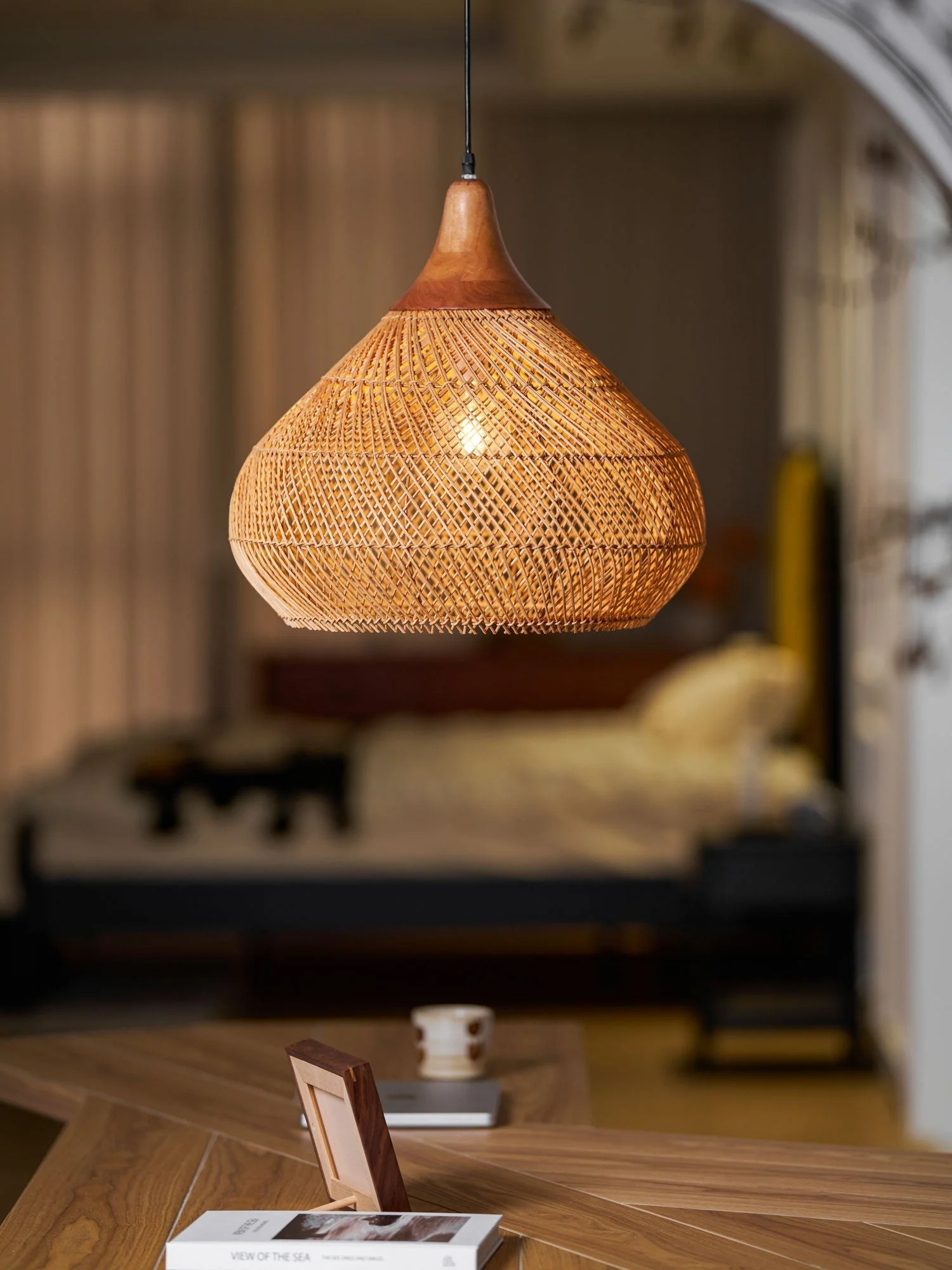 Solavn Rattan Wood Pendant Lamp - Image 92