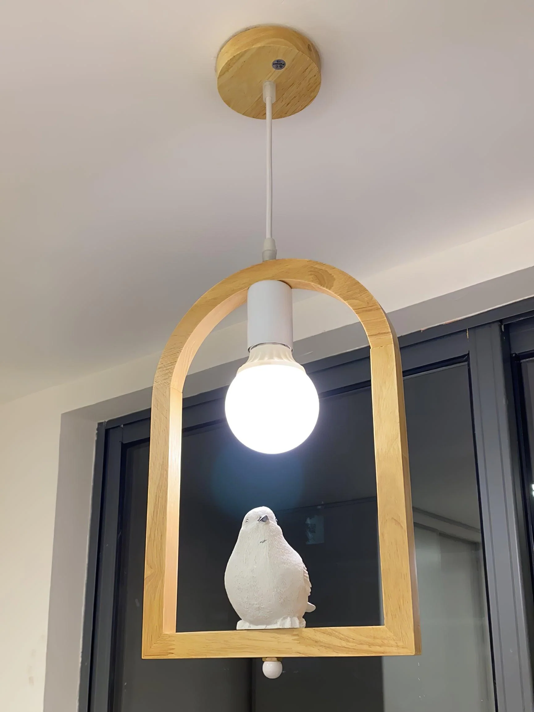 Solece Wood Resin Pendant Light - Image 10