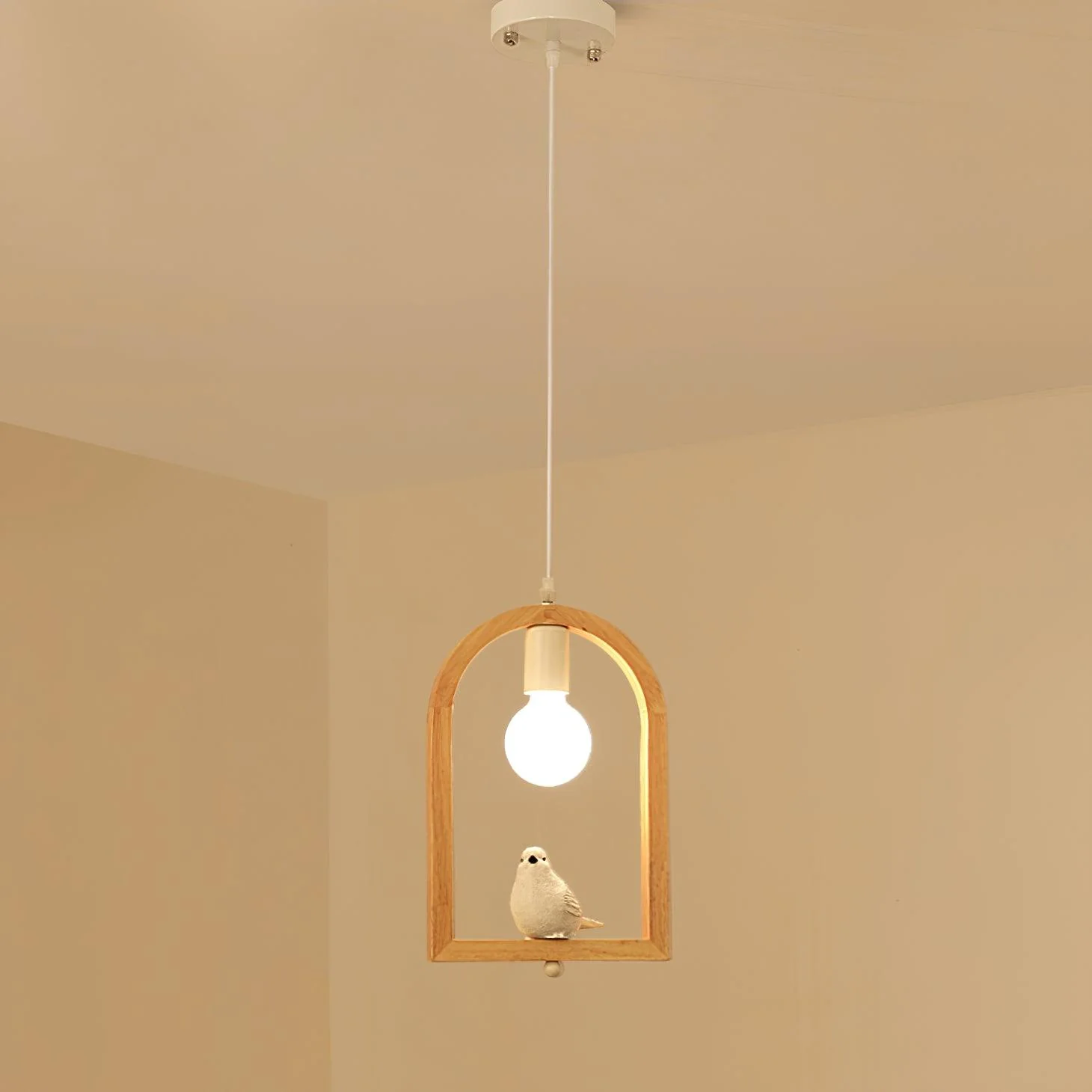 Solece Wood Resin Pendant Light - Image 18