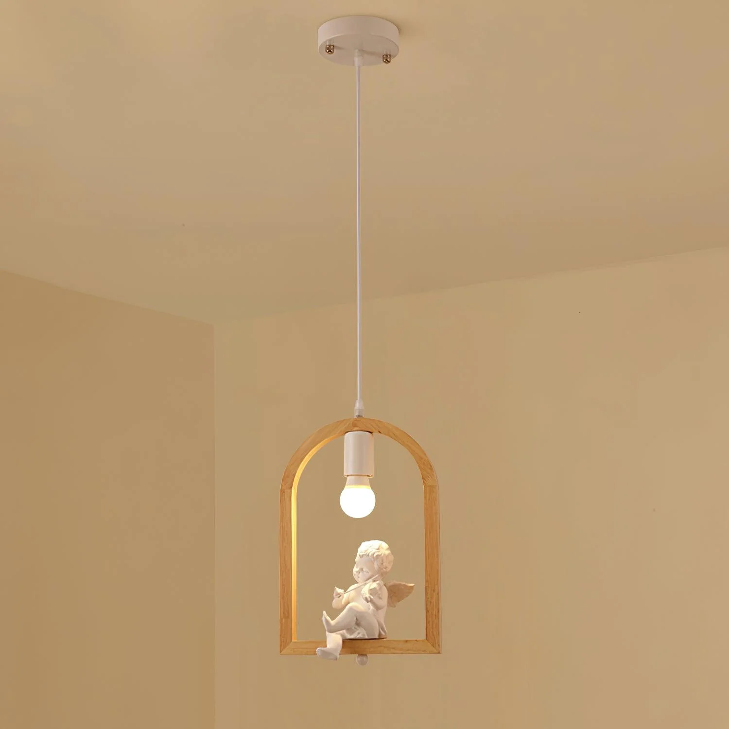 Solece Wood Resin Pendant Light - Image 20