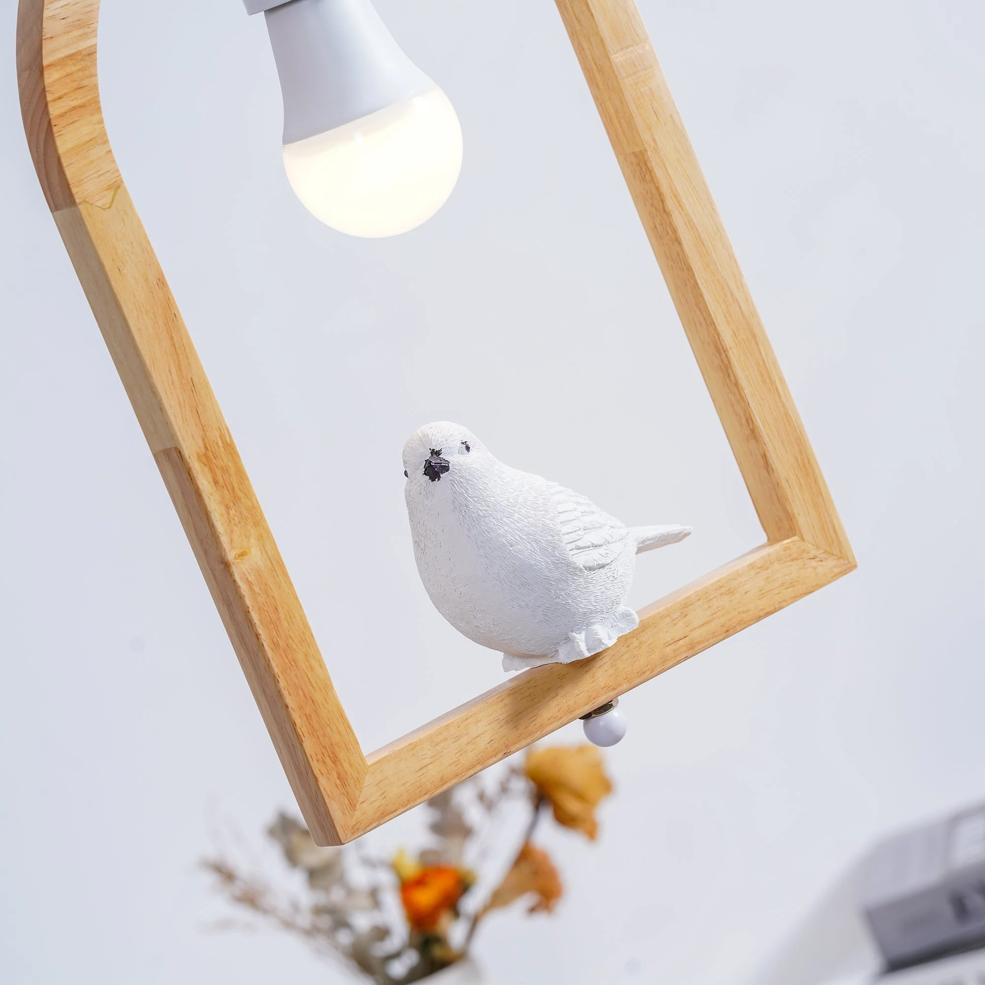 Solece Wood Resin Pendant Light - Image 25