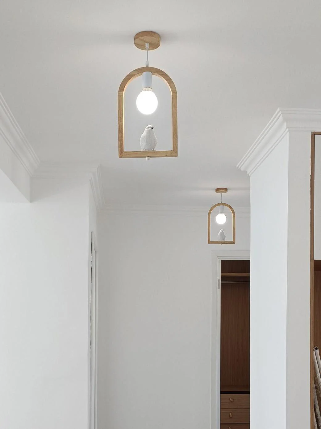 Solece Wood Resin Pendant Light - Image 6