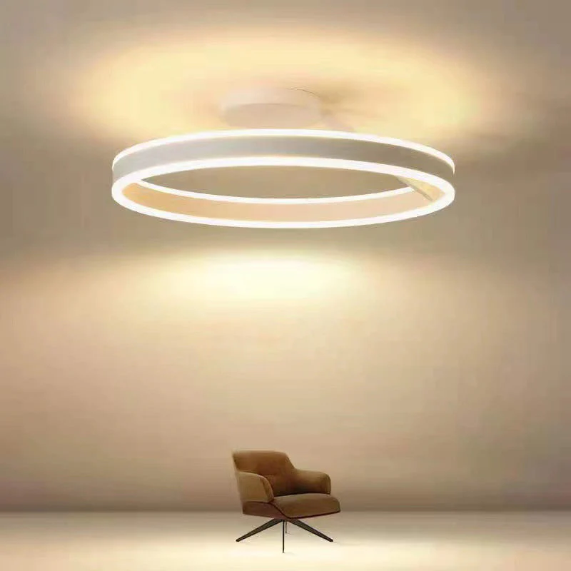 Solen Modern Circle Flush Mount Ceiling Light, Black & White - Image 11