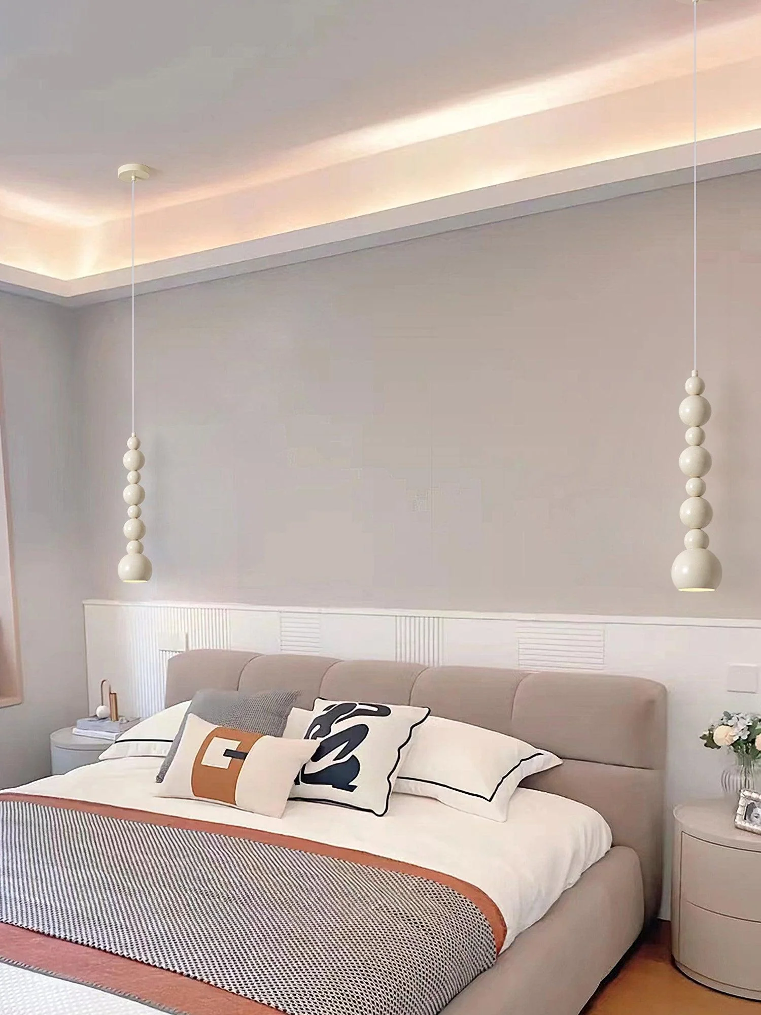 Solena Beige Artistic Pendant Lights - Image 13