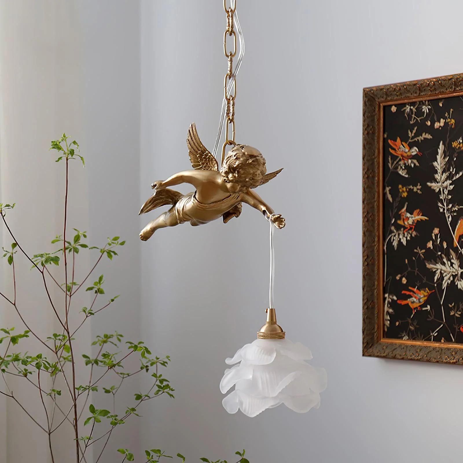 Solene Brass Light Luxury Pendant Light - Image 7