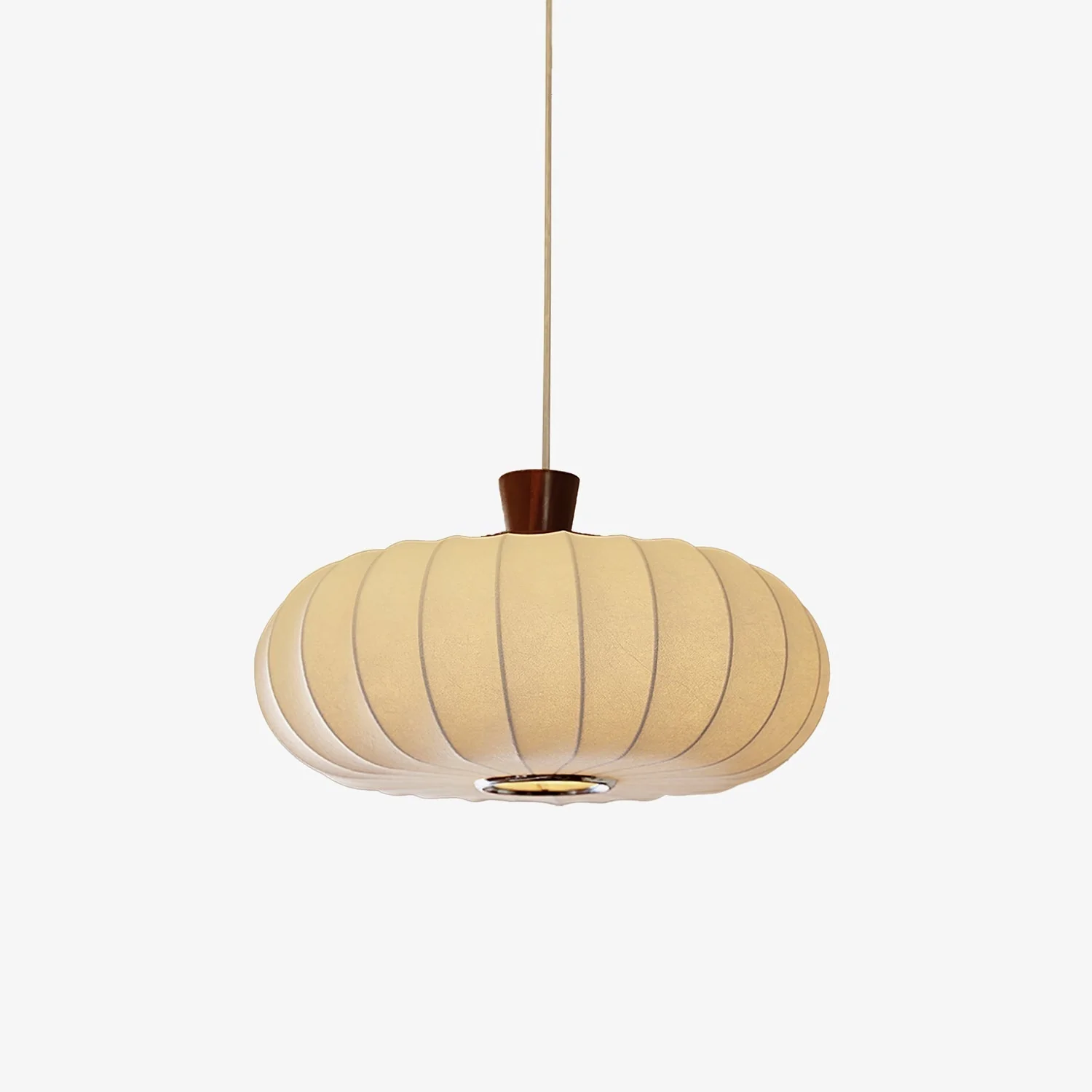Solice Silk Wood Retro Pendant Light