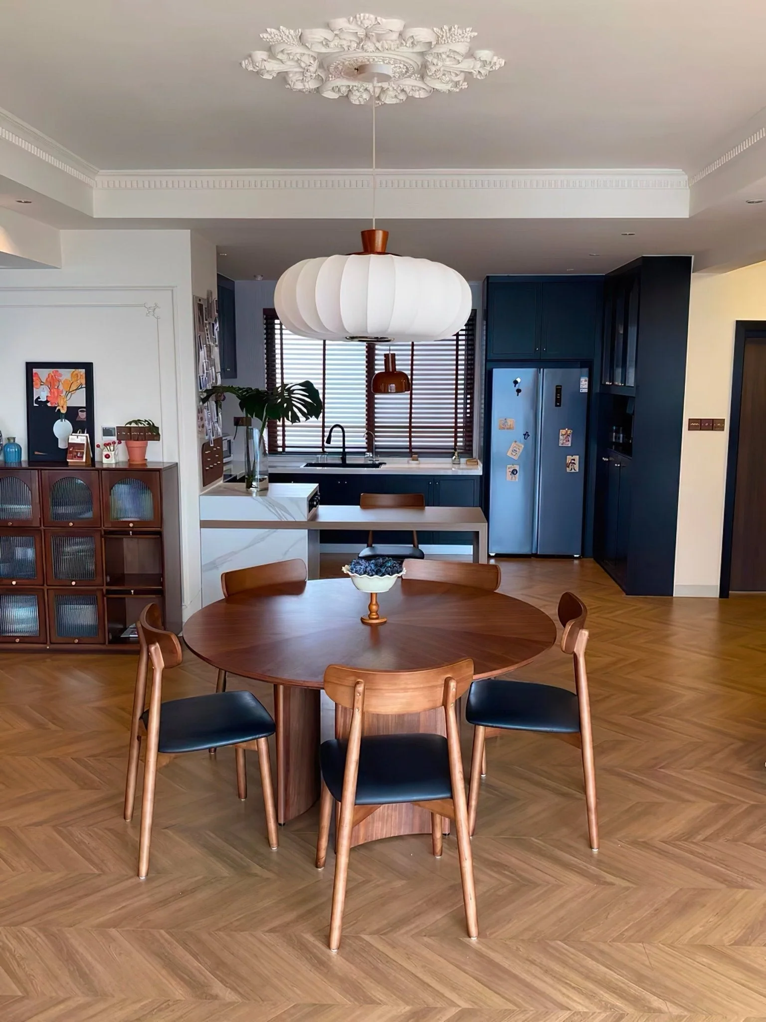 Solice Silk Wood Retro Pendant Light - Image 8