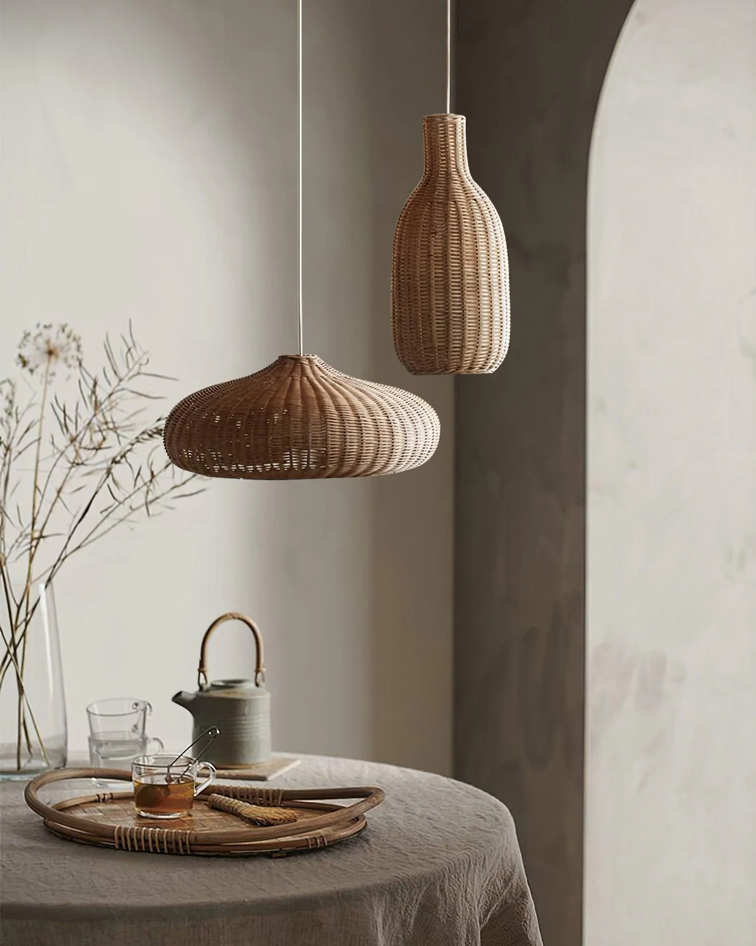 Solvice Vintage Rattan Pendant Lamp - Image 48