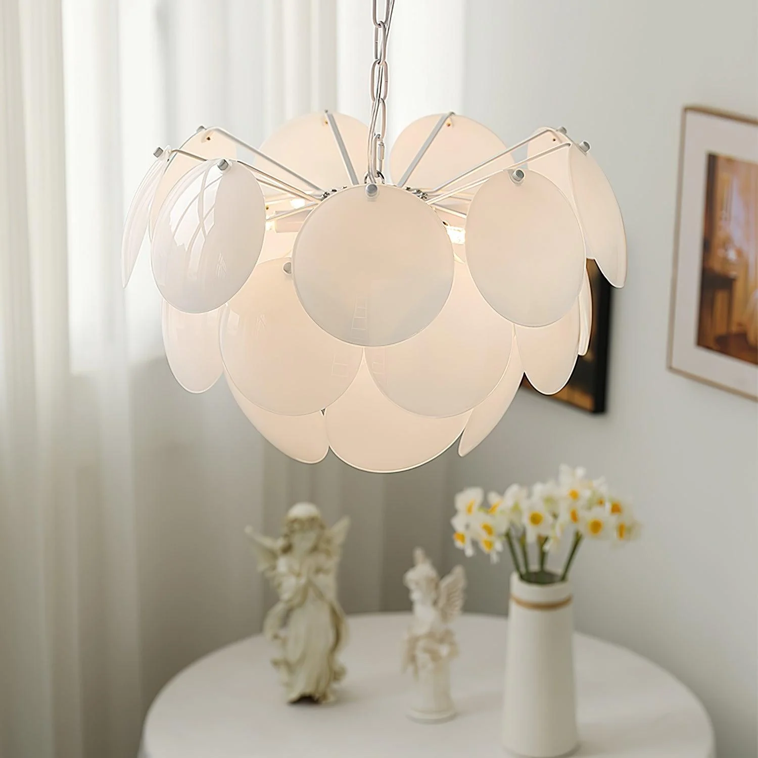 Sophia Minimalist Glass Chandelier - Image 37