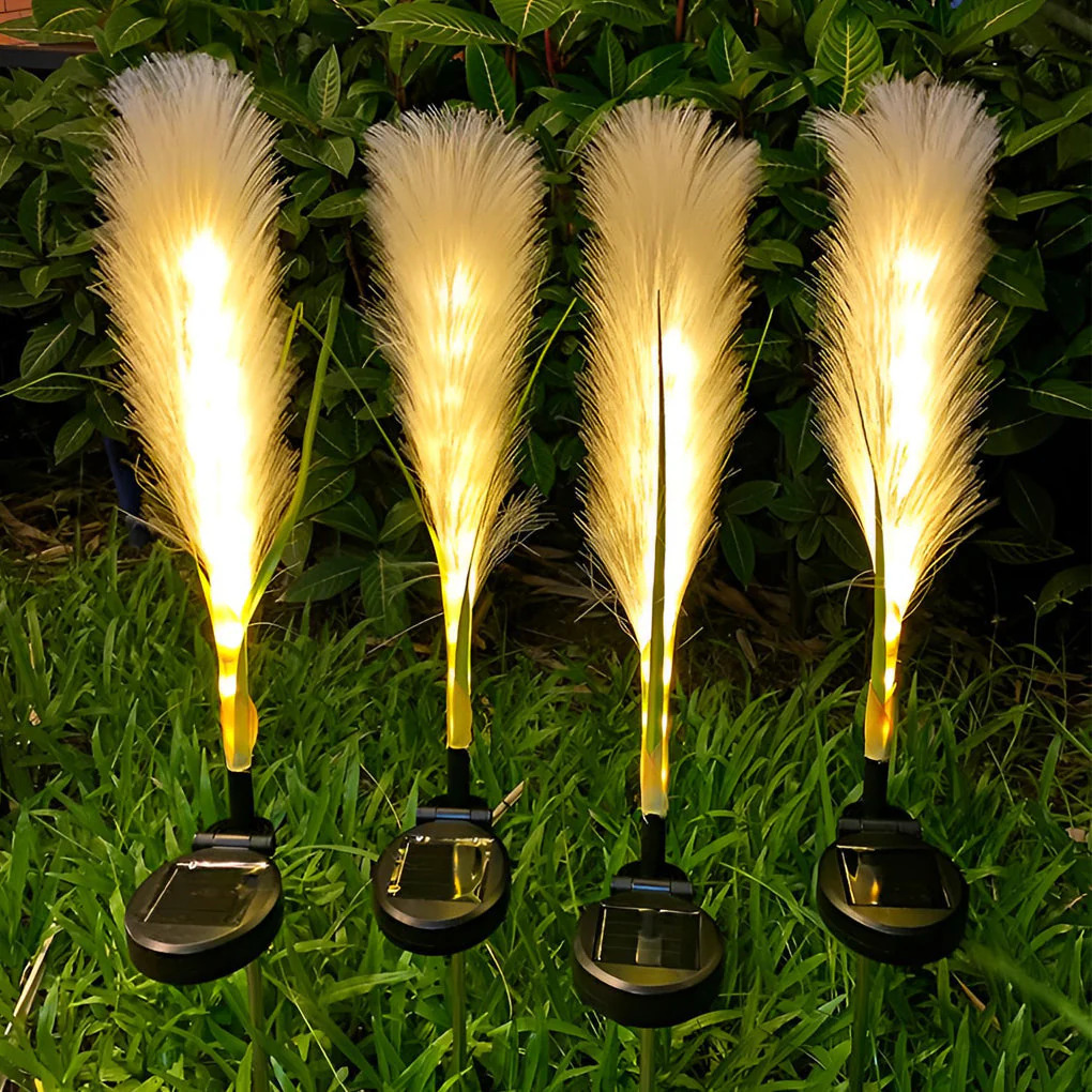 Sorrul Hairy Reed LED Solar Steel Outdoor Lawn Lamps