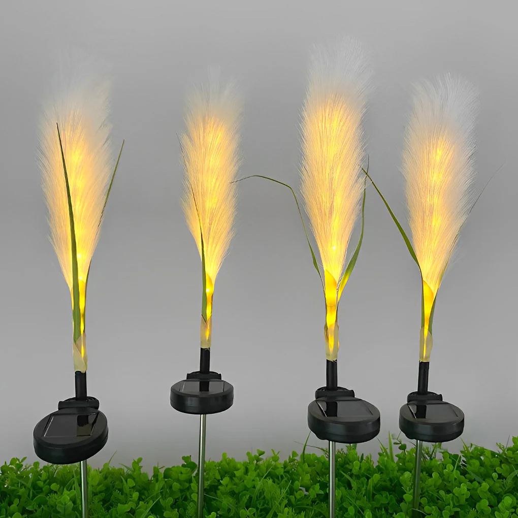 Sorrul Hairy Reed LED Solar Steel Outdoor Lawn Lamps - Image 5