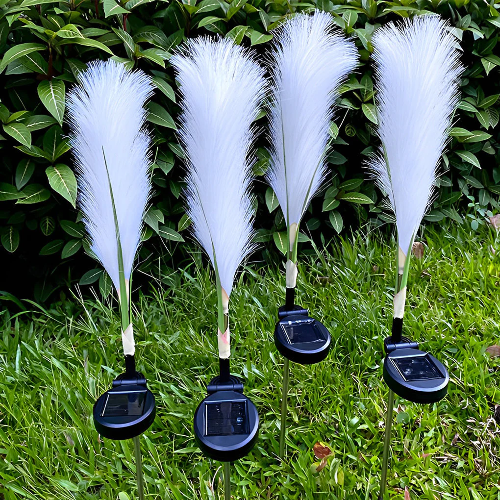 Sorrul Hairy Reed LED Solar Steel Outdoor Lawn Lamps - Image 6