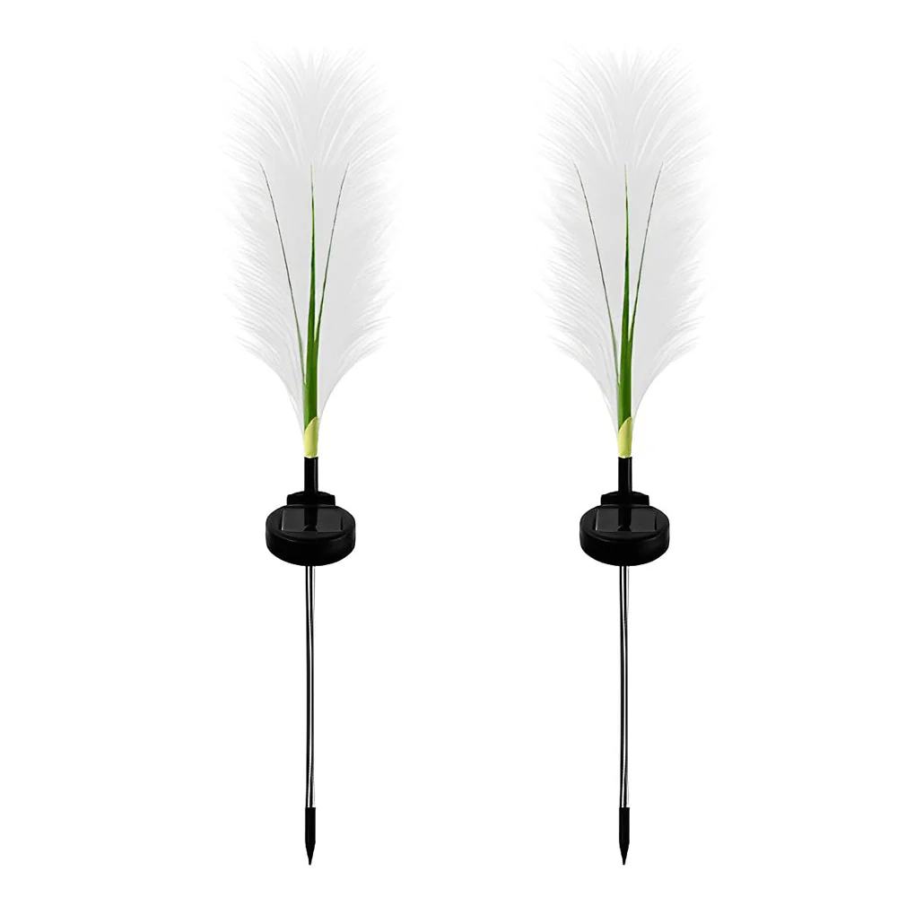 Sorrul Hairy Reed LED Solar Steel Outdoor Lawn Lamps - Image 7