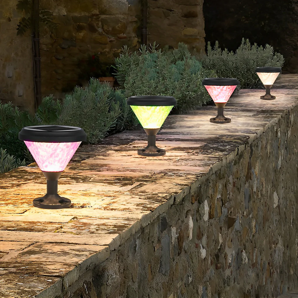 Sparrow Colorful Gradient Modern Outdoor Fence Post Lights