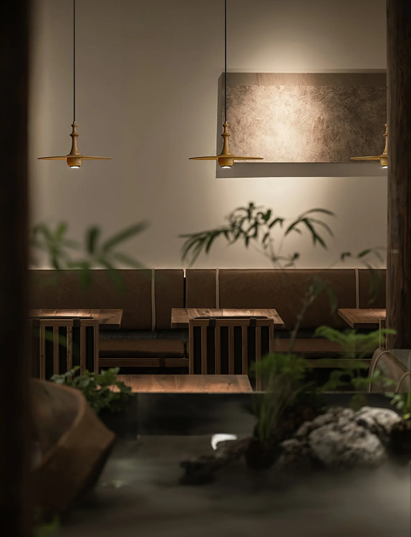 Spindle Wooden Spin Pendant Light - Image 27