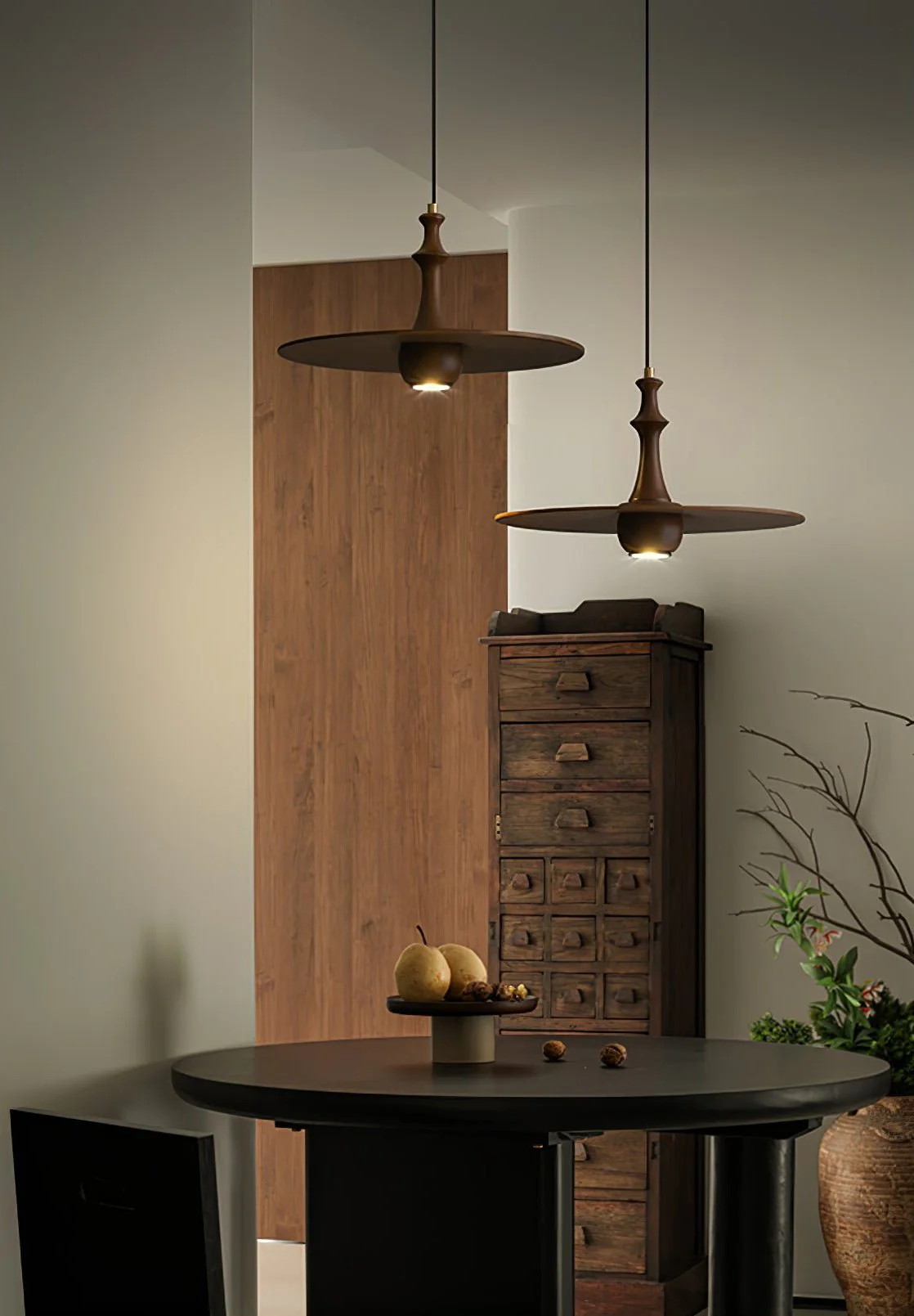 Spindle Wooden Spin Pendant Light - Image 29