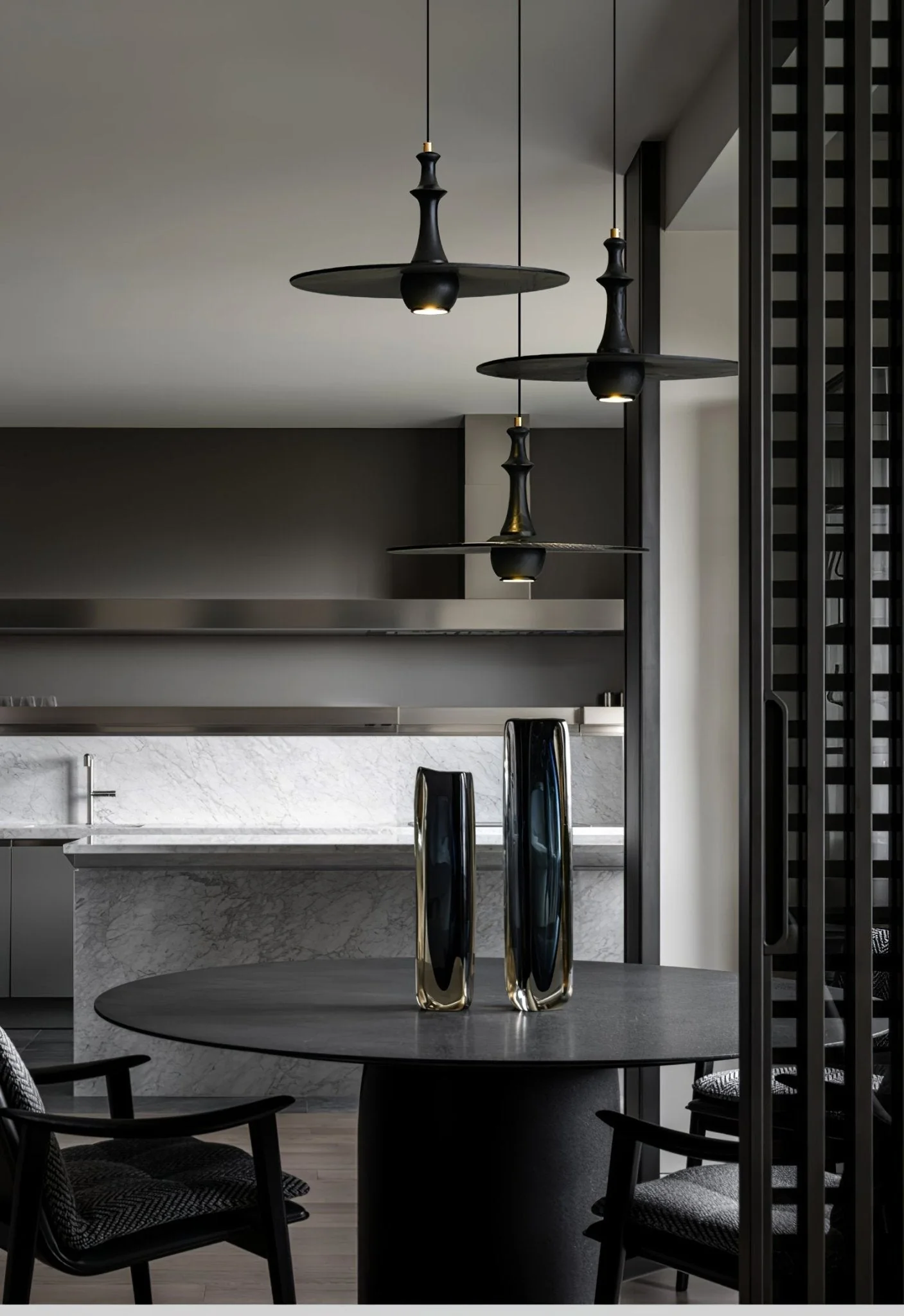 Spindle Wooden Spin Pendant Light - Image 31