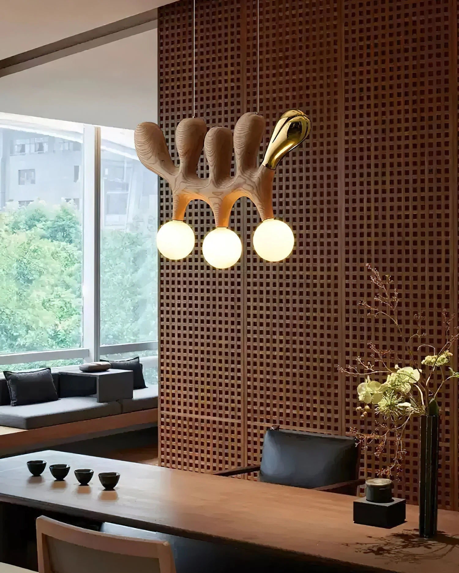 Sprout Contemporary Wood Pendant Lamp - Image 2
