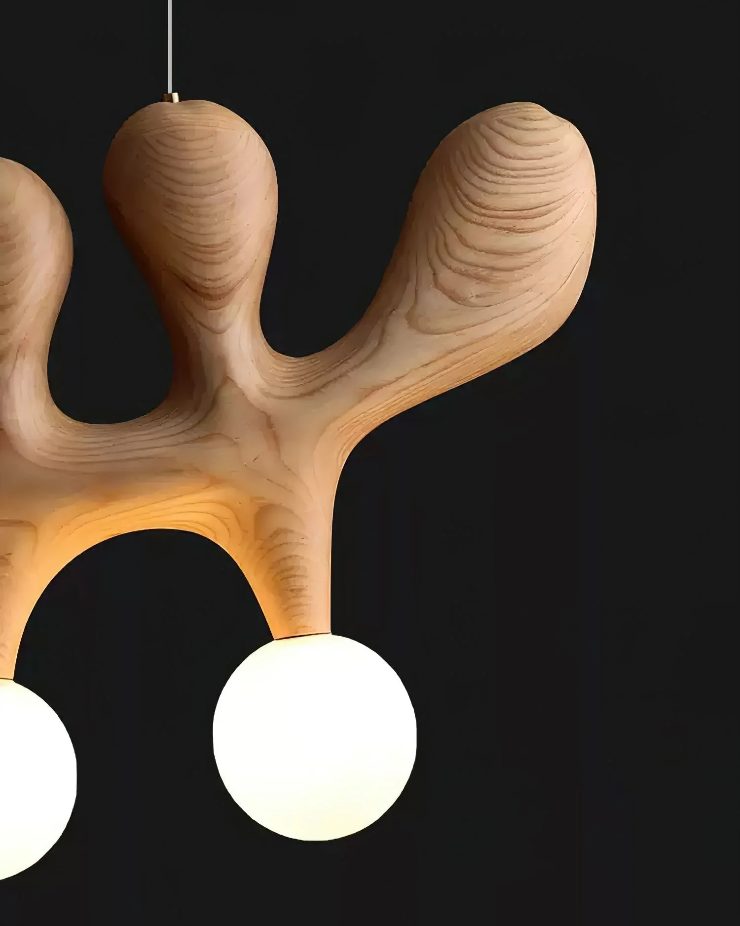 Sprout Contemporary Wood Pendant Lamp - Image 3