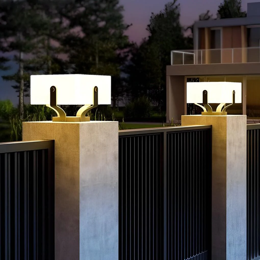 Ernestine Square LED Creative Modern Steel Outdoor Fence Post Lights - Image 5
