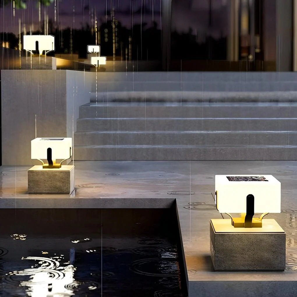 Ernestine Square LED Creative Modern Steel Outdoor Fence Post Lights - Image 6
