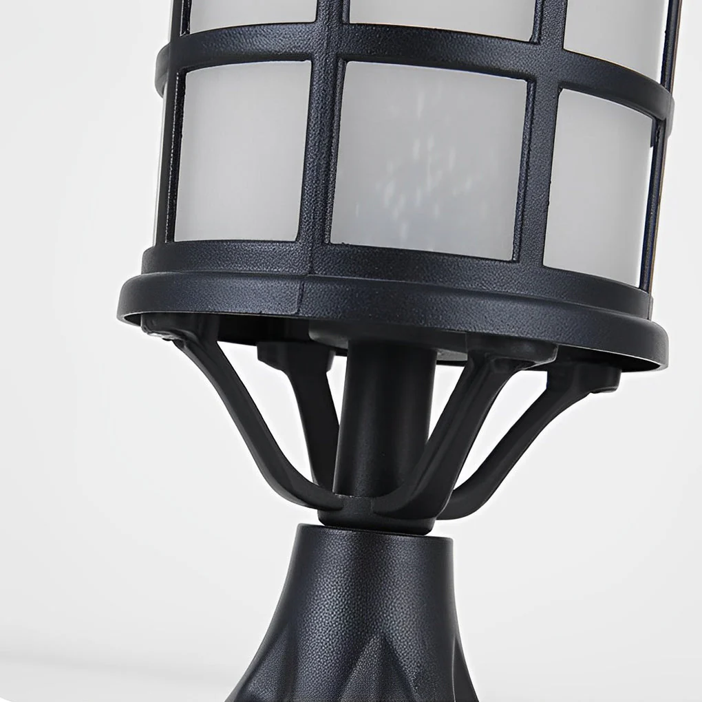 Stacy Round Cage LED Modern Outdoor Fence Post Lights - Image 6