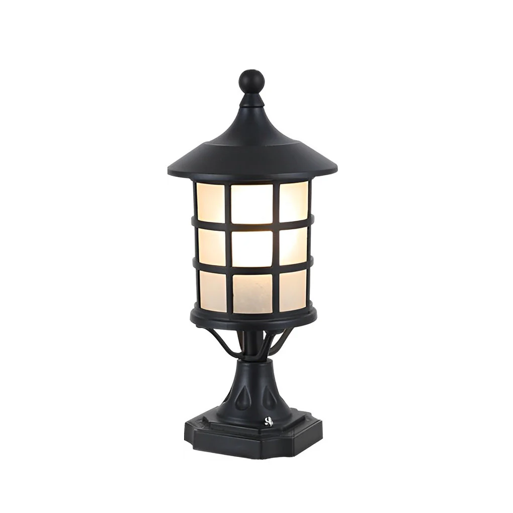 Stacy Round Cage LED Modern Outdoor Fence Post Lights - Image 8