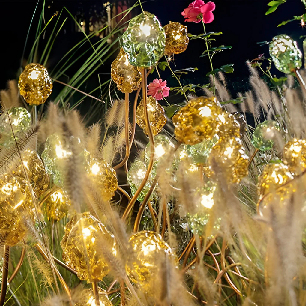 Staree Modern Flower Bud Glass Outdoor Lawn Lights