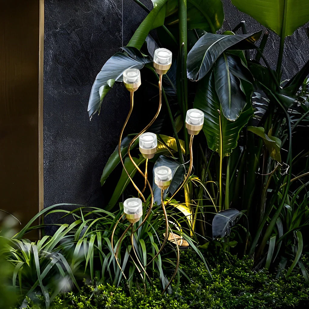 Staree Modern Flower Bud Glass Outdoor Lawn Lights - Image 5