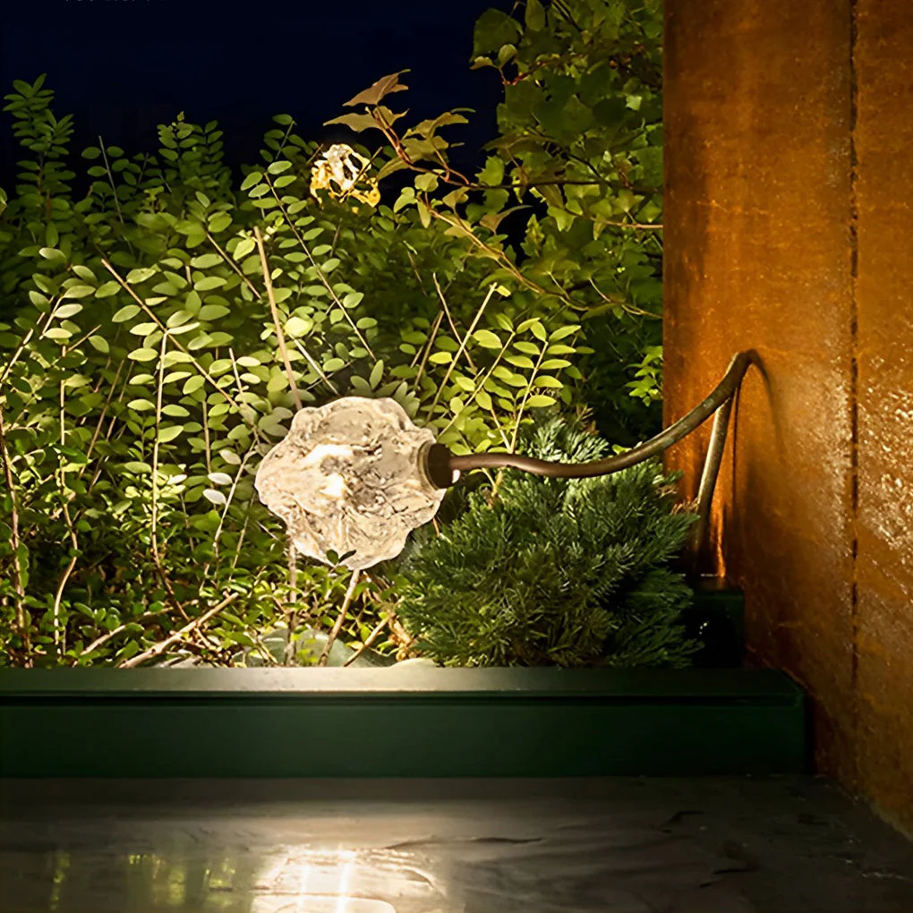 Staree Modern Flower Bud Glass Outdoor Lawn Lights - Image 8