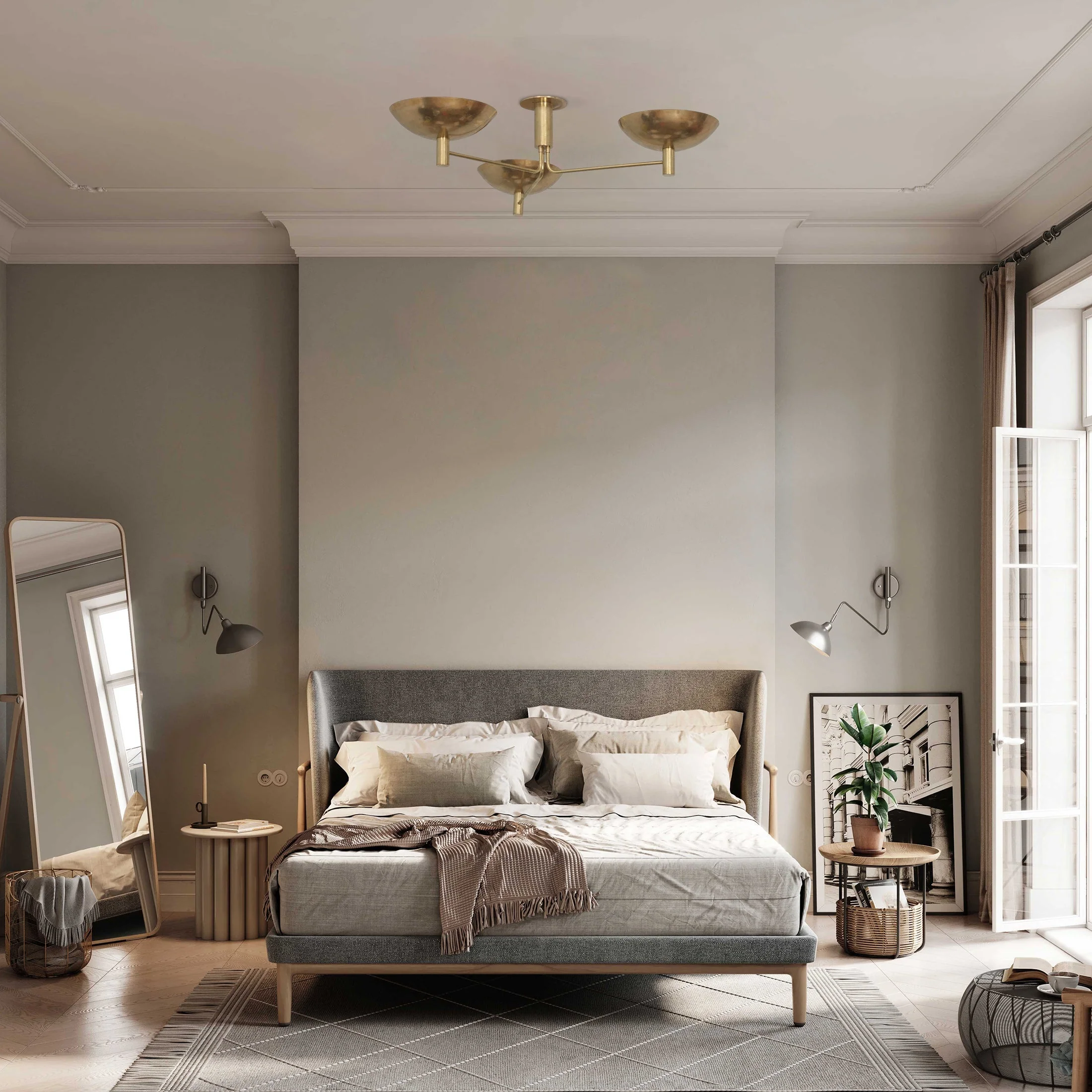 Stilnovo Industrial Brass Ceiling Light - Image 3