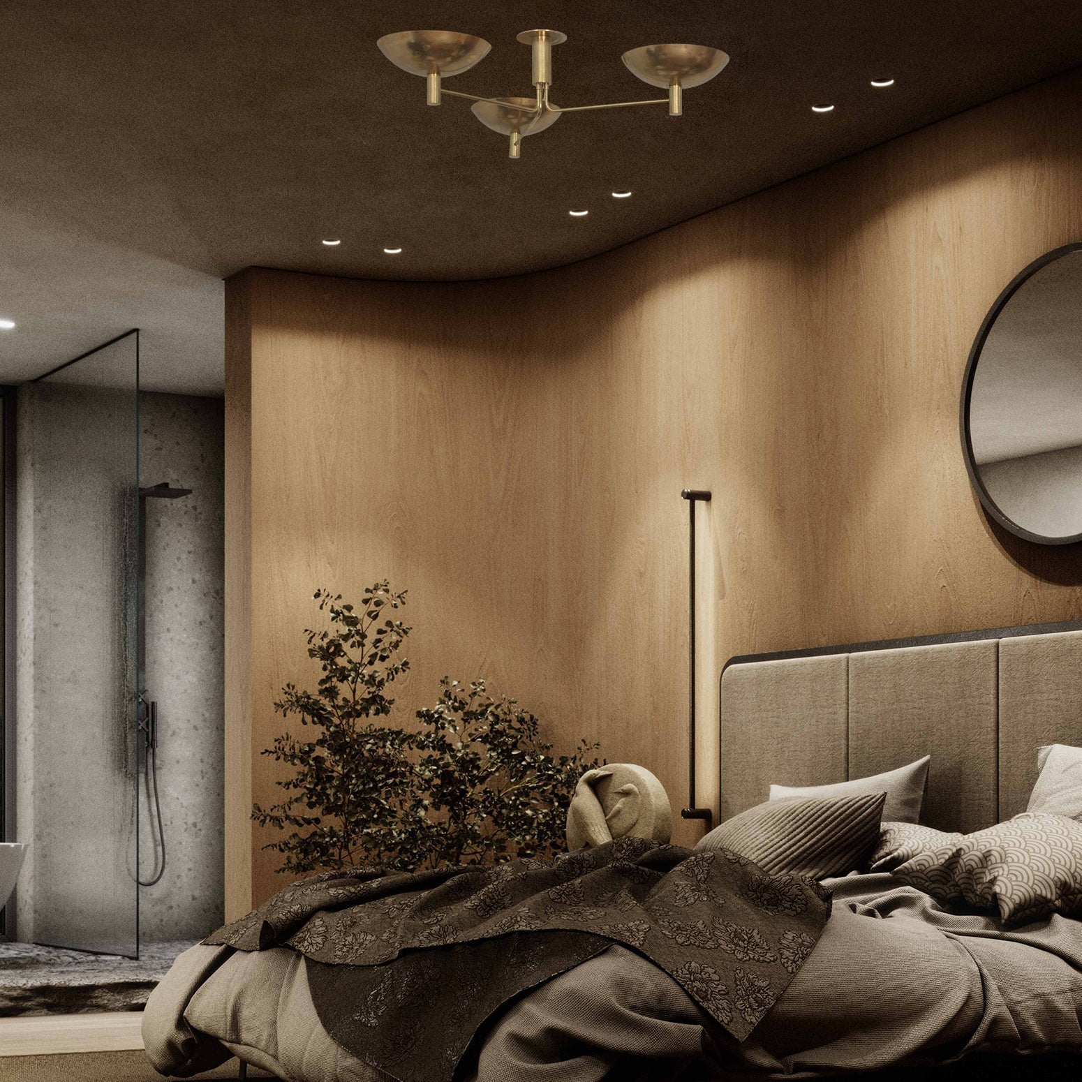 Stilnovo Industrial Brass Ceiling Light - Image 4