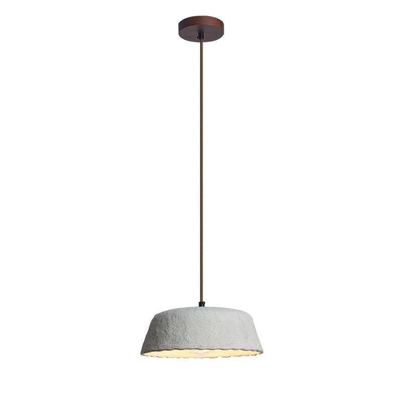 Stone Contemporary Wood Pendant Lamp - Image 3