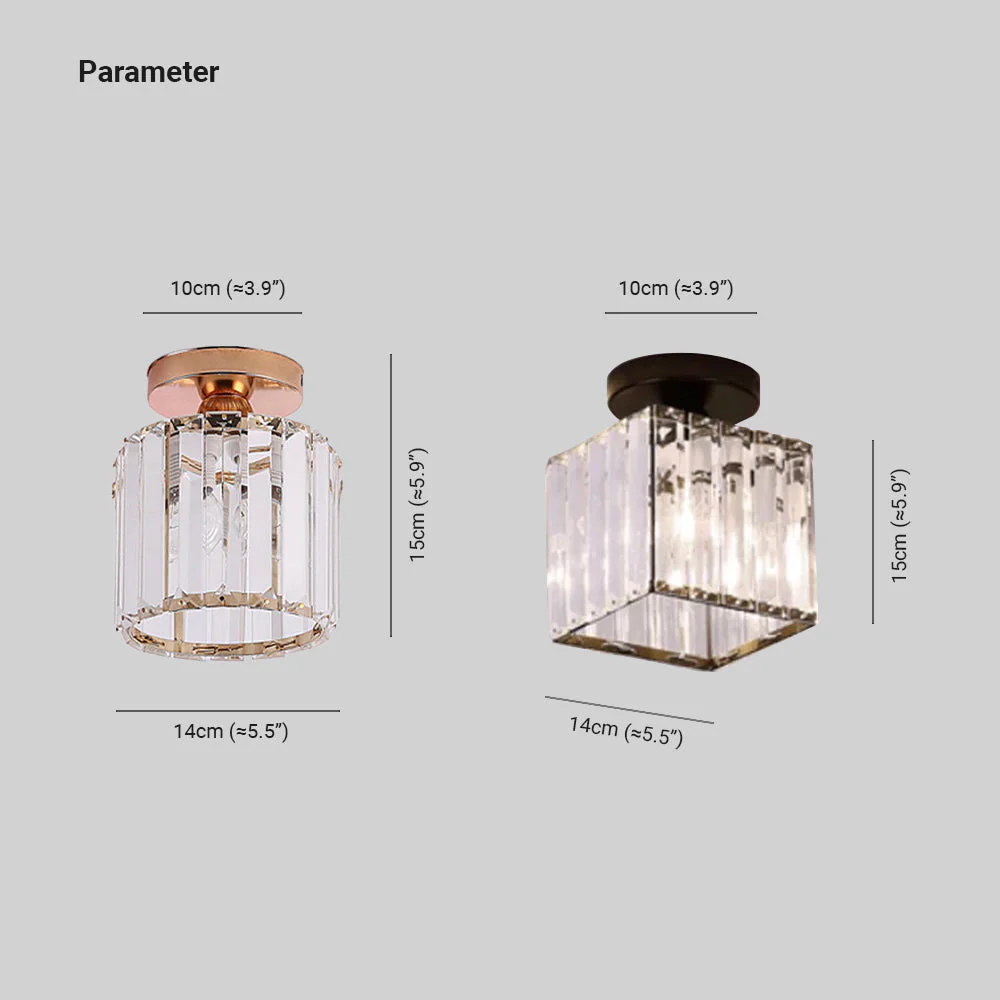 Stonel Modern Metal/Crystal Ceiling Light, 3 Colors - Image 4