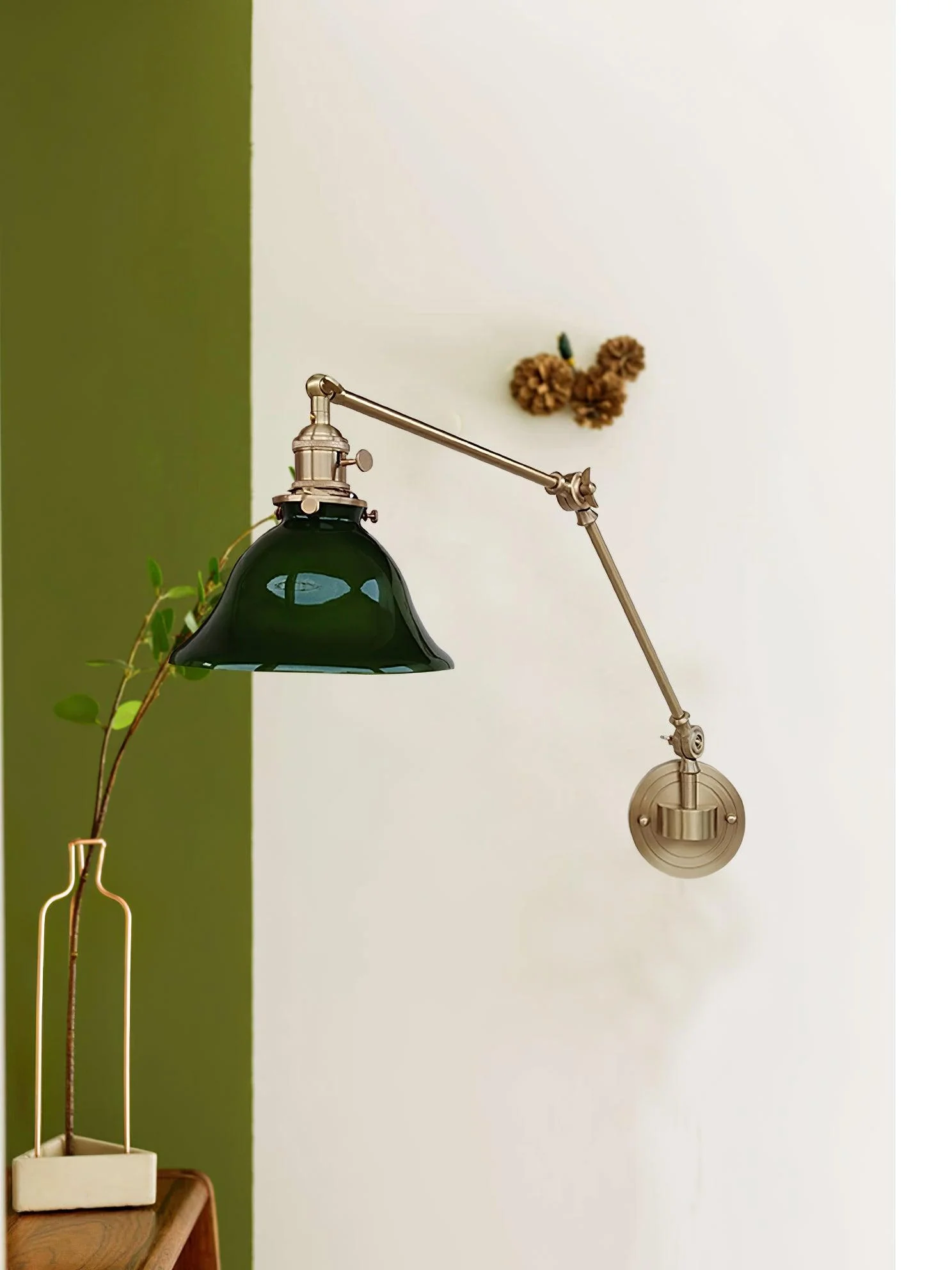 Straun Industrial Brass Wall Light - Image 10