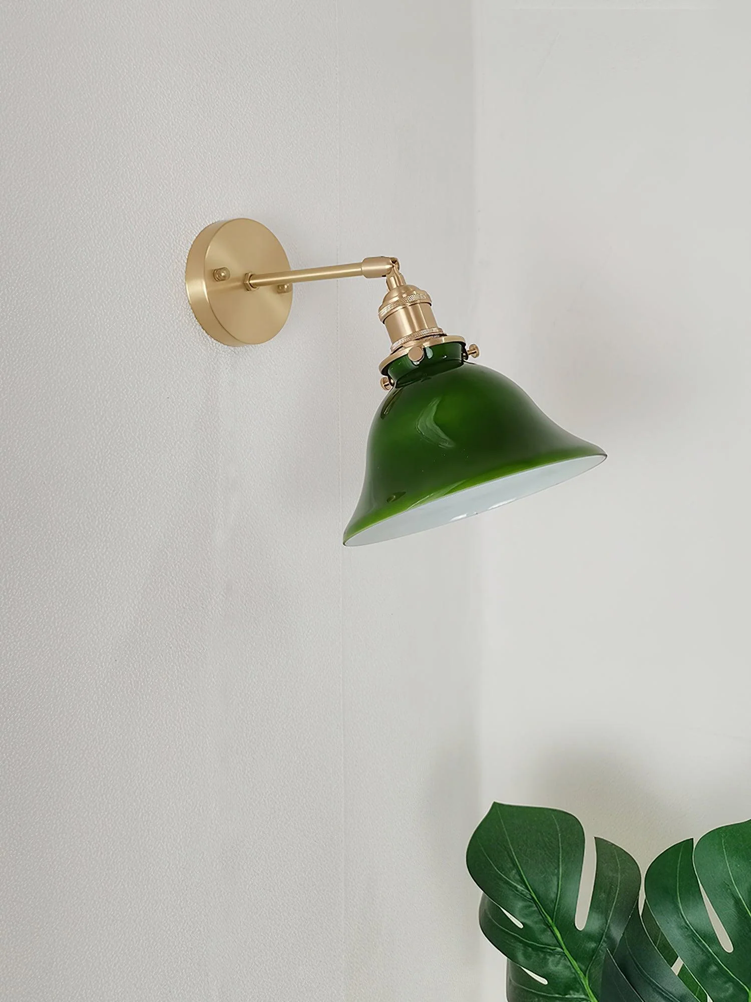 Straun Industrial Brass Wall Light - Image 11