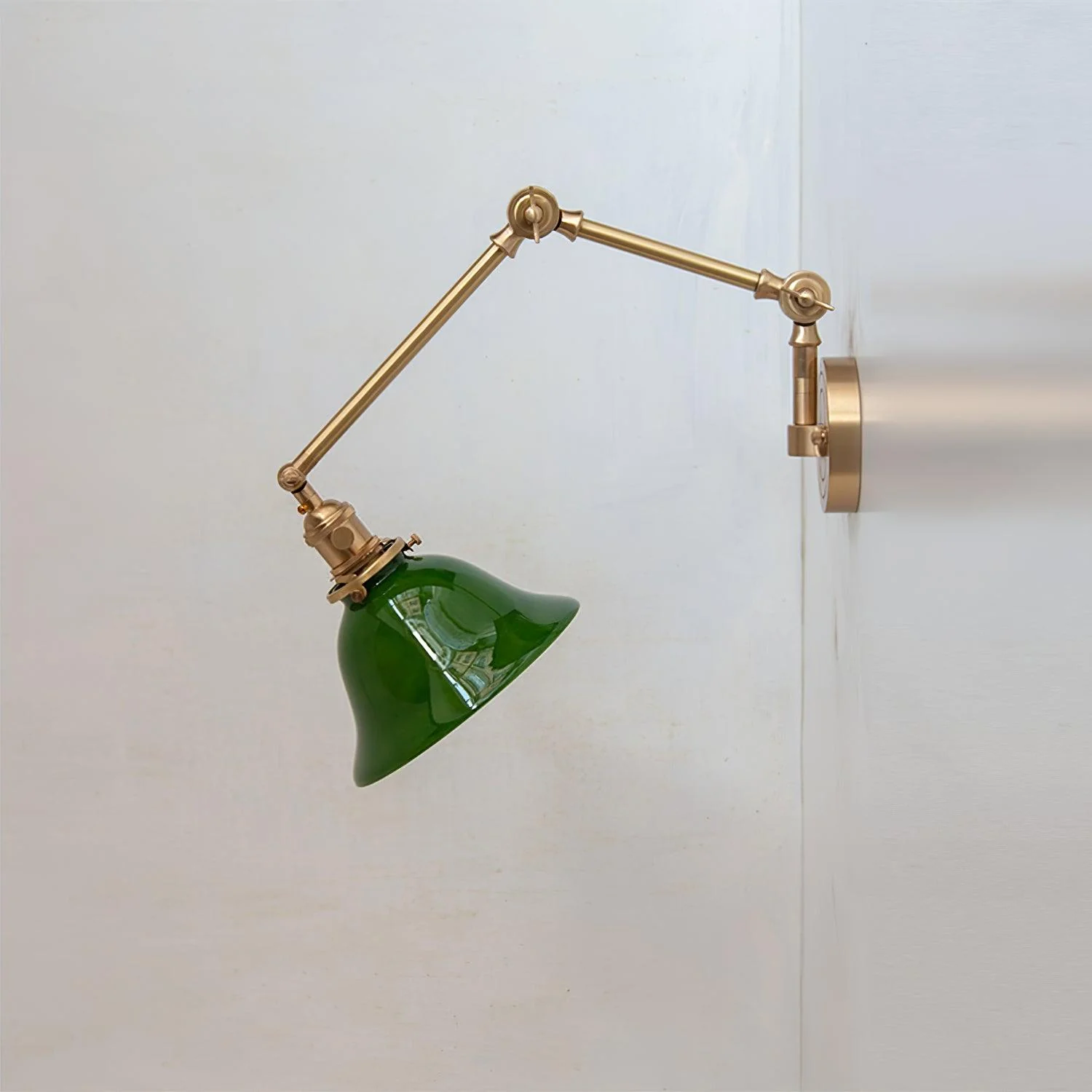 Straun Industrial Brass Wall Light - Image 17