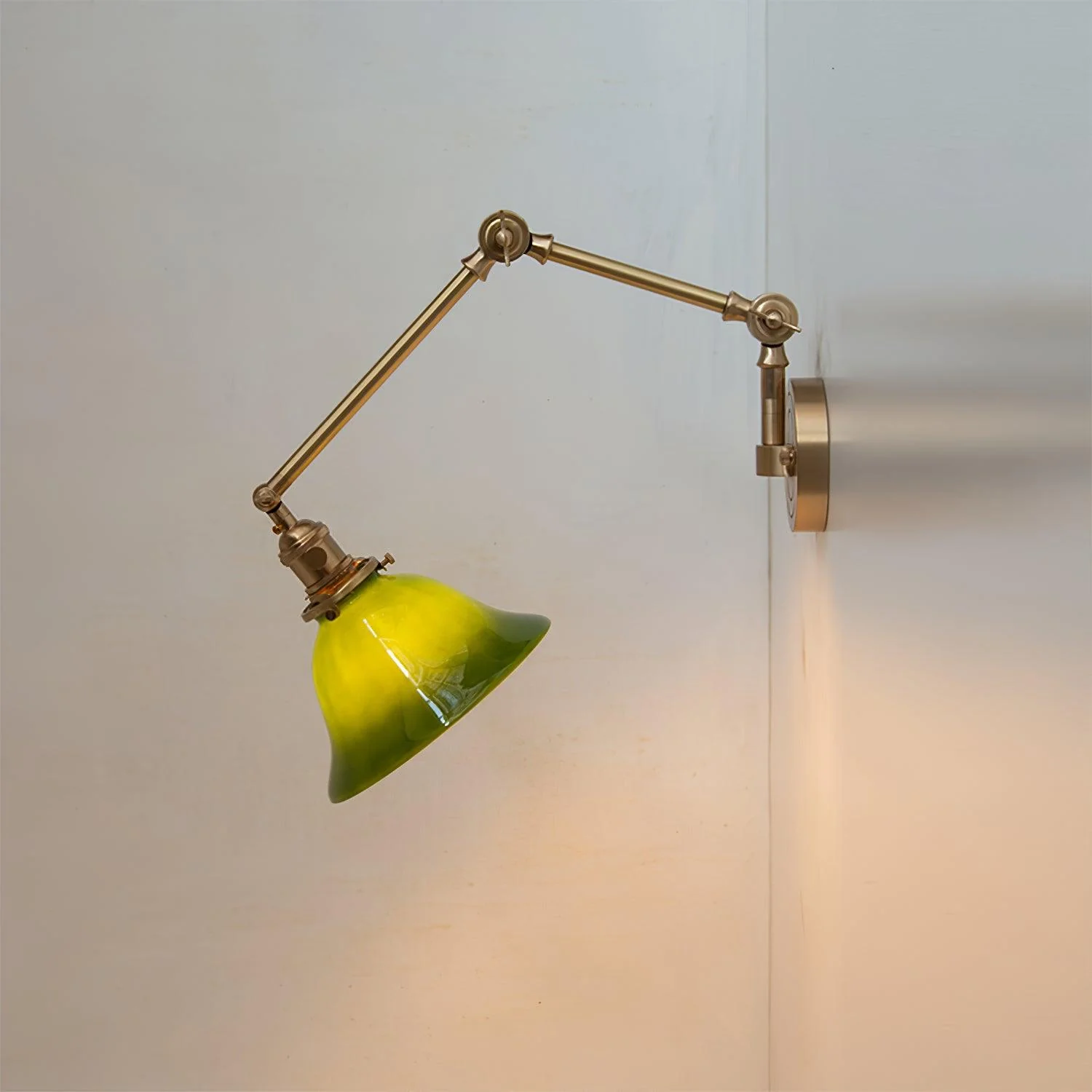 Straun Industrial Brass Wall Light - Image 2