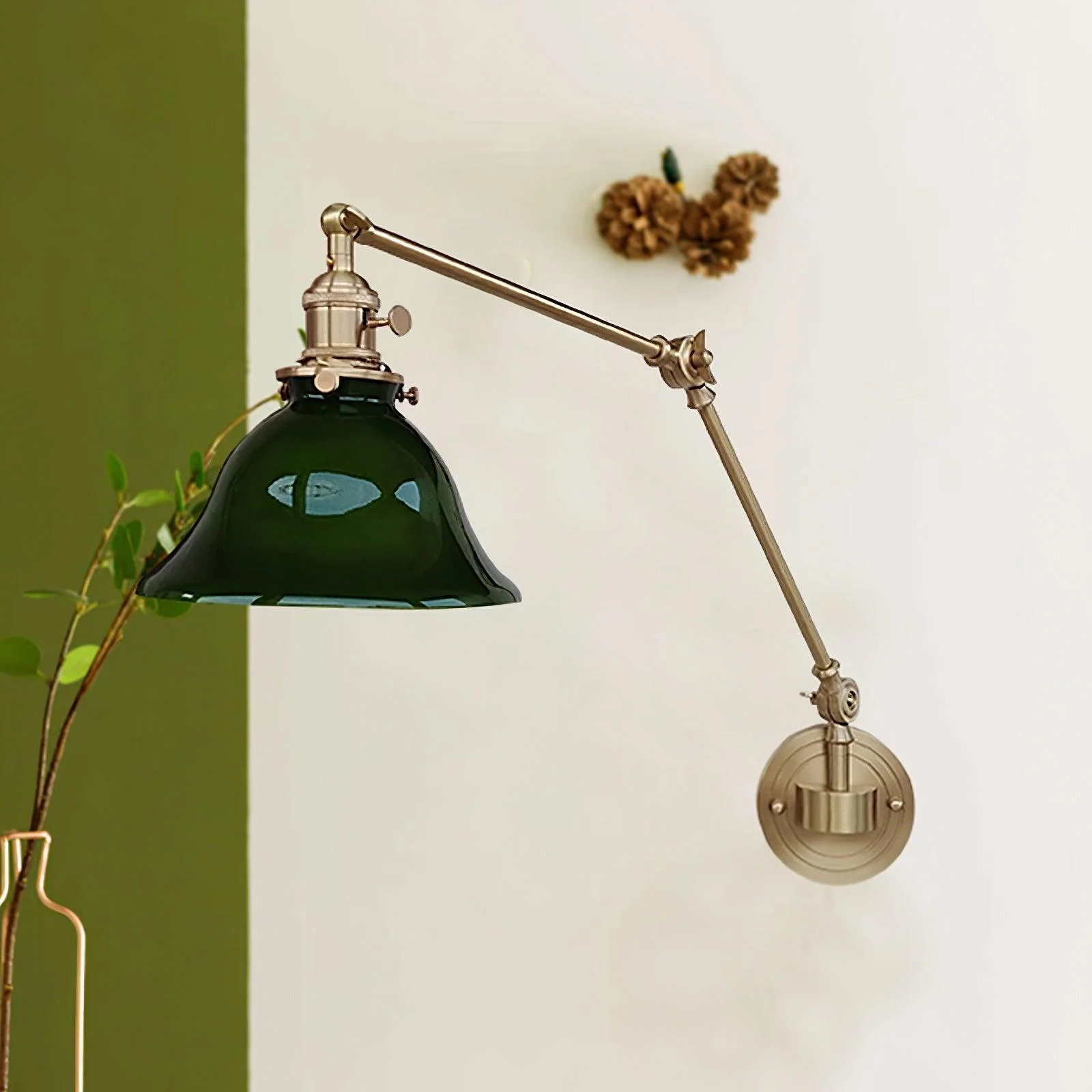 Straun Industrial Brass Wall Light - Image 3