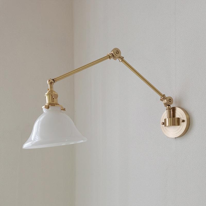 Straun Industrial Brass Wall Light - Image 36