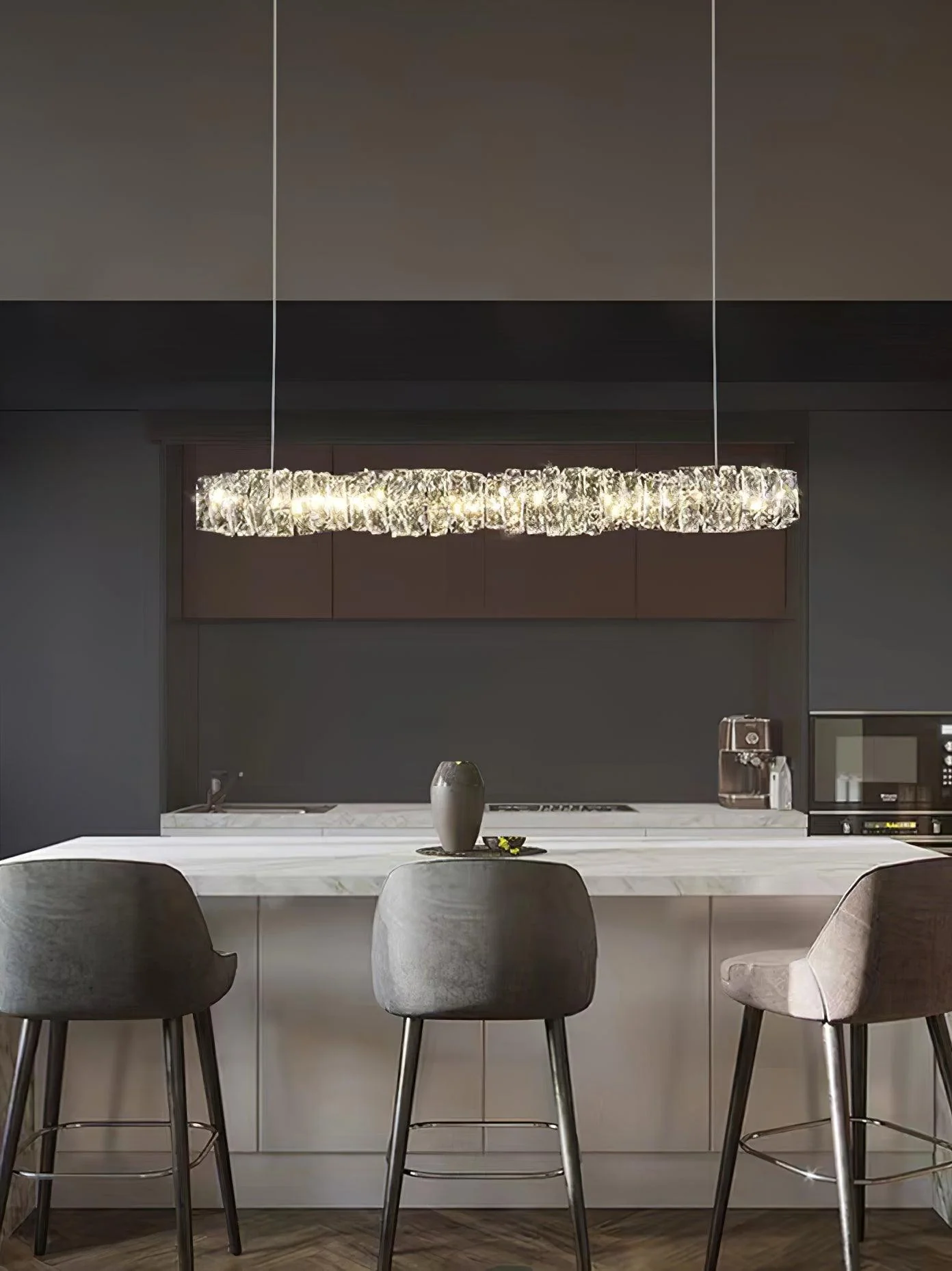 Stream Long Crystal Pendant Lamp - Image 24